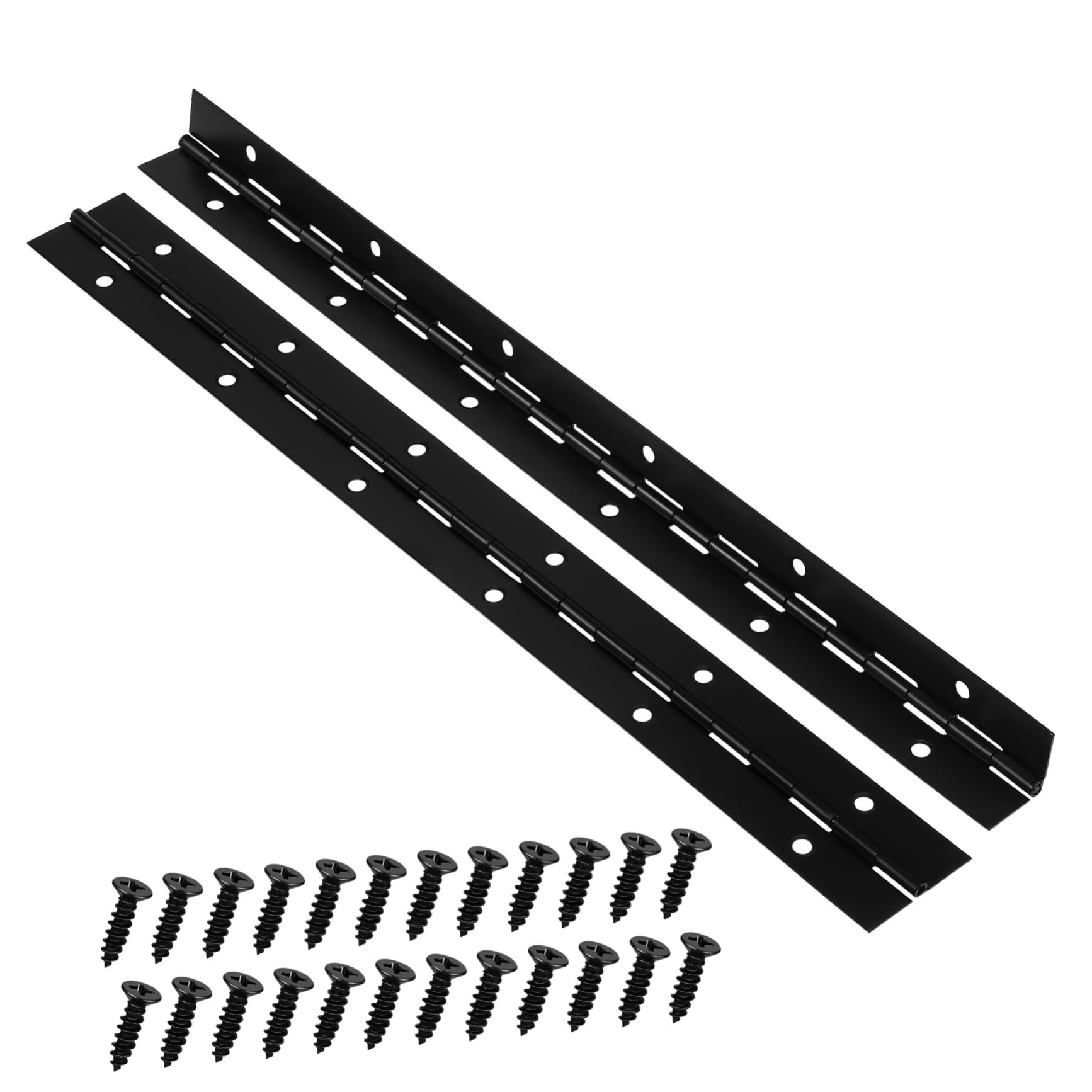 Angoily 10piezas Bisagras De Piano De Metal De Hierro Para Muebles Para Puertas De Gabinetes y Proyectos De Carpintería Negros