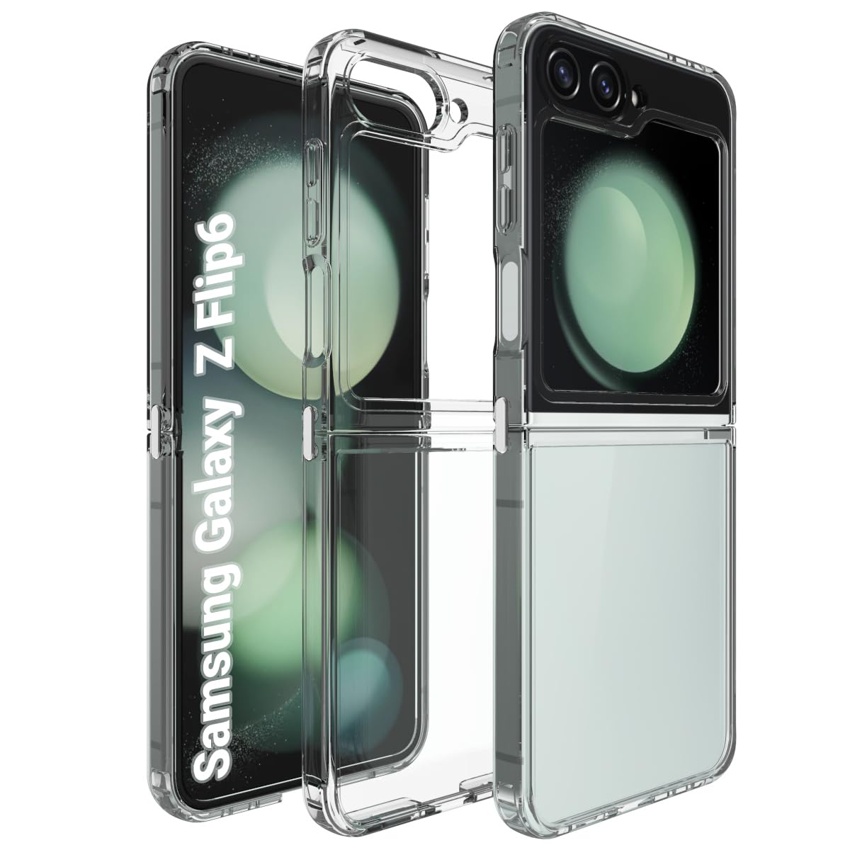 RIGGEAR Shockproof Clear Hybrid Armor Back Cover Case Compatible with Samsung Galaxy Z Flip 6 (Clear PC + Clear TPU Bumper) (B0D92JYWJ6) Amazon Price History, Amazon Price Tracker