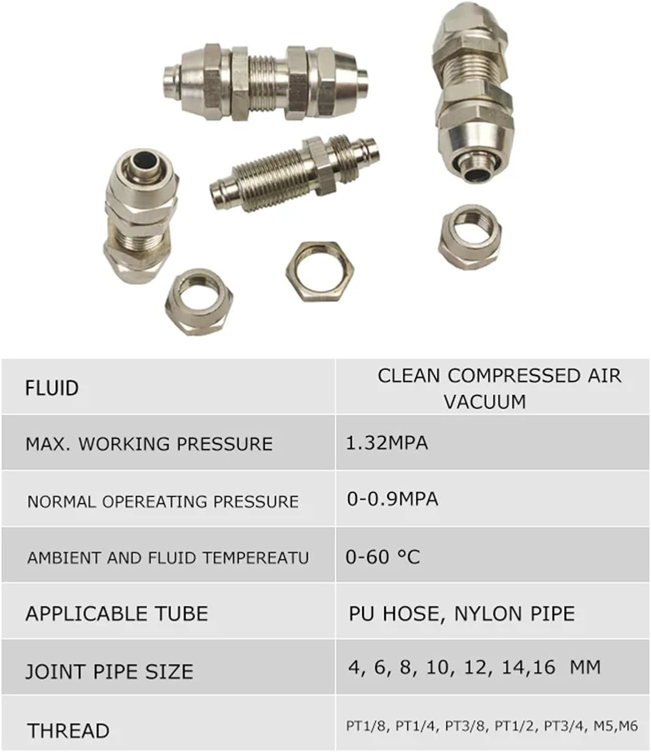 Pneumatic Fitting KL-PM4/6/8/10/12/14/16 Quick Twist Straight Threa Copper High Voltage Lock Female Air Connector 1Pcs(KL-PM10)