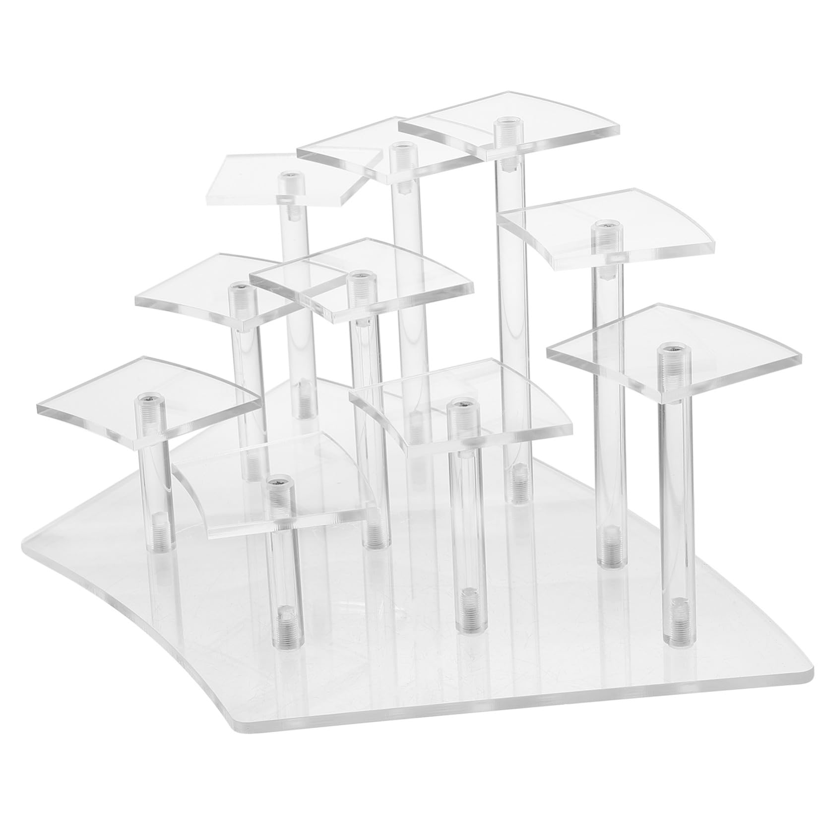 Mehrschichtiger Acryl Figurenständer für Zuhause, 10 Plätze, Stabil
