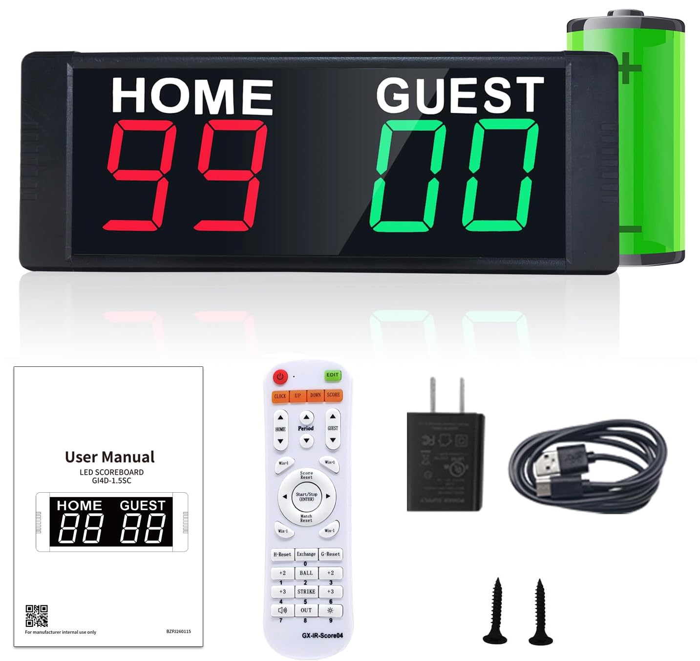 YZ LED Portatile elettronico tabellone Calcio, Tavolo da Tennis contatore, tabellone Tennis, tabellone Digitale, Cornhole tabellone, per la pallavolo, Basket, Badminton Indoor Outdoor