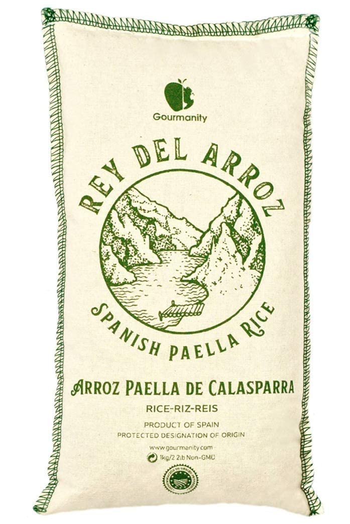 Gourmanity 2.2lb/1kg (Pack of 2) Spanish Calasparra Rice for Paella, Rey del Arroz Authentic Spanish Calasparra Rice from Spain [2.2 Pound, Pack of 2]