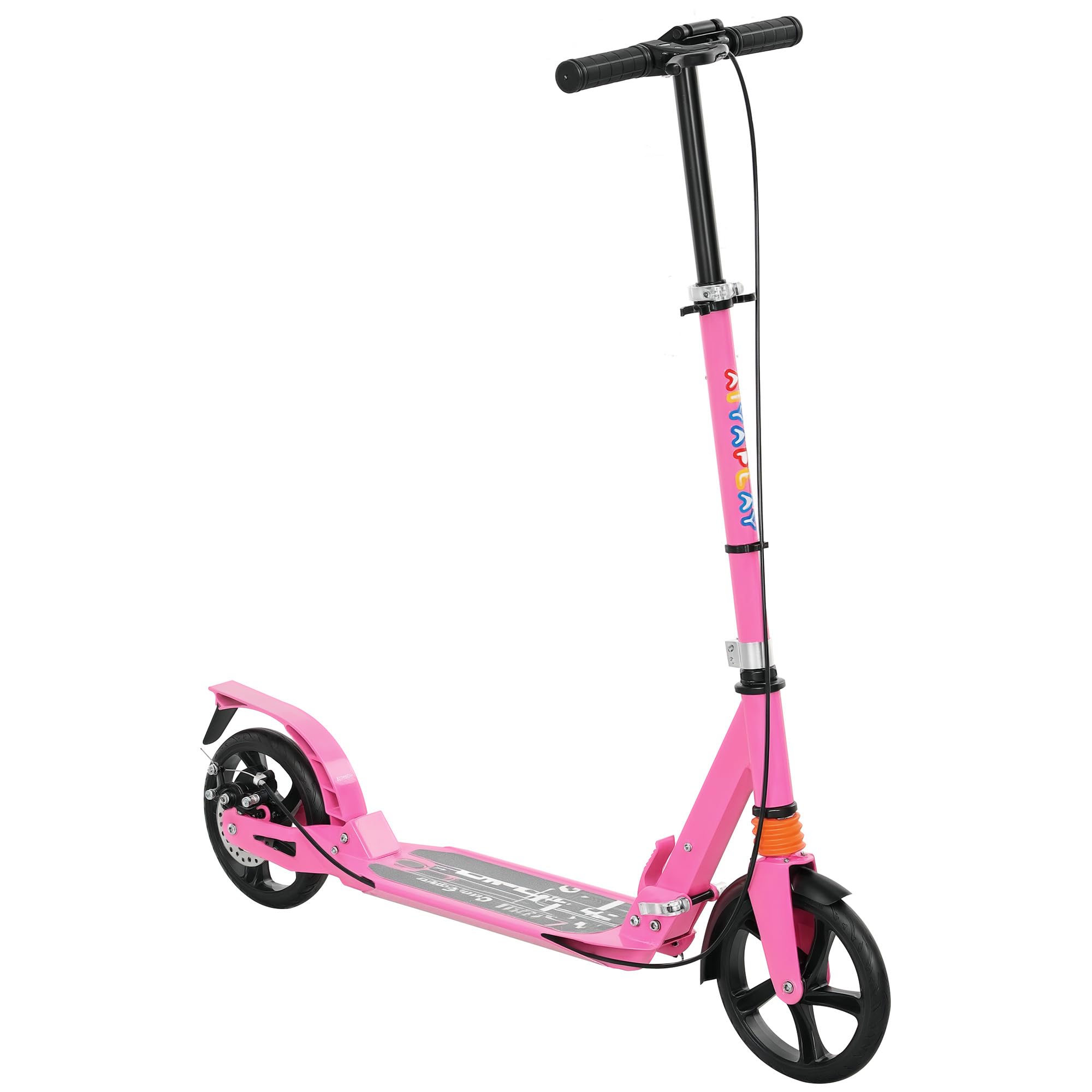 AIYAPLAY Roller Kinder 6-12 Jahre Scooter mit Bremse, Klappbarer Höhenverstellbarer Kinderroller Cityroller Kickscooter für Kinder Jugendliche bis zu 100 kg