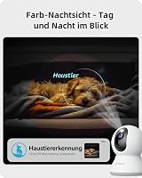 blurams 2K WiFi Biztonsági Kamera 360° Mozgáskövetéssel, Éjszakai Látással és Kétirányú Hanggal 3