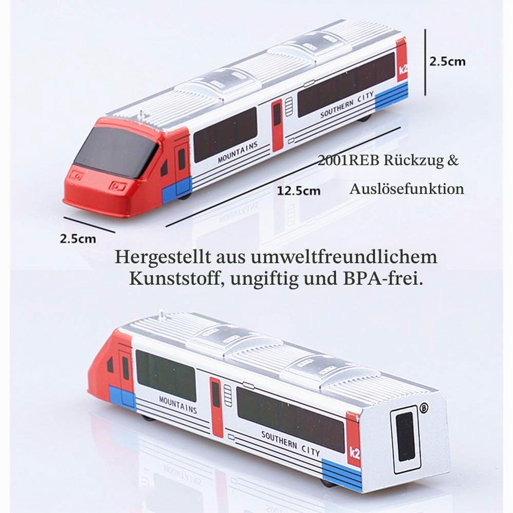 CORPER TOYS Bullet Train Pull Back Toy High Speed City Train Modern Lokomotiven for Kids Toddle Boys - Bundle of 12