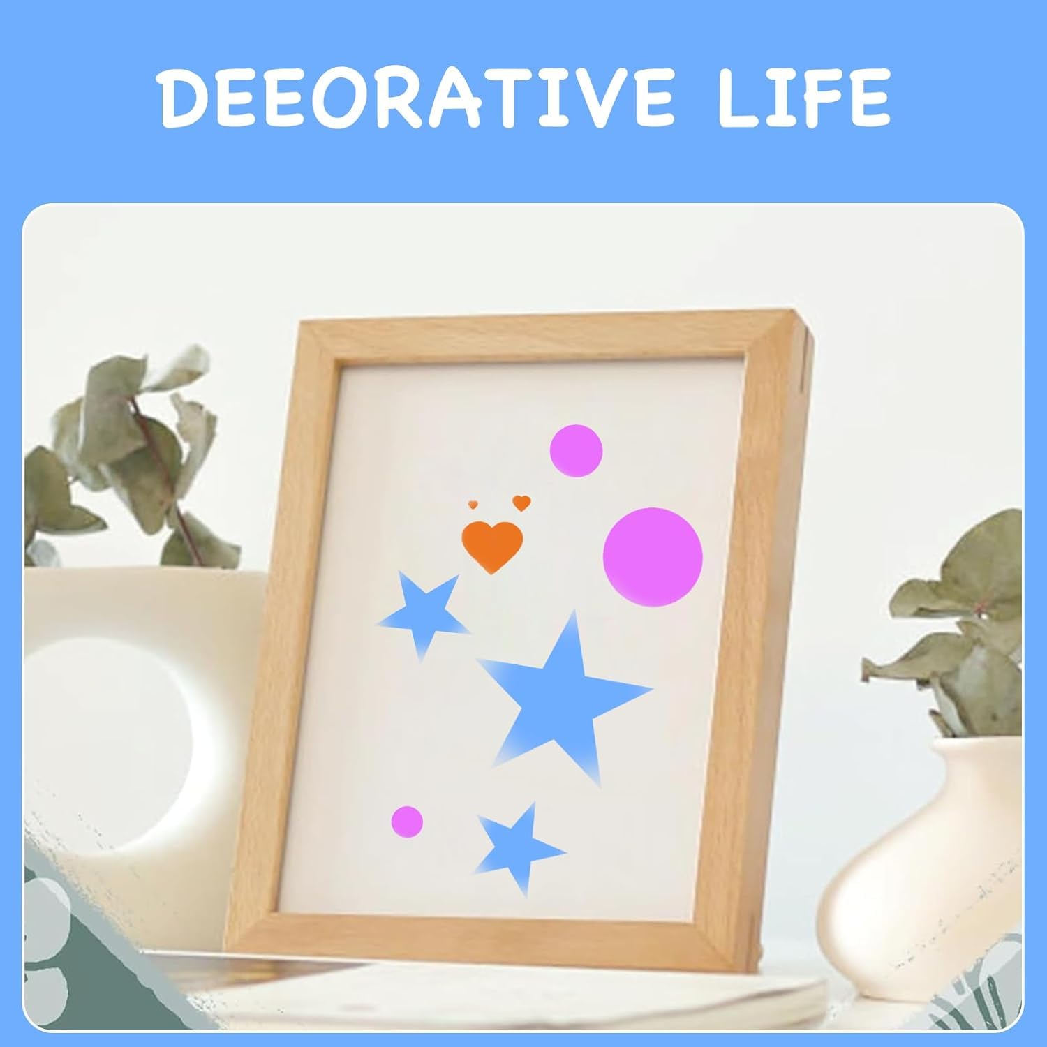 Mandala Soul 17 Pieces Assorted Sizes Star Heart Circle Snowflake Stencils for Painting Sticker Stencils for DIY Card Making 2