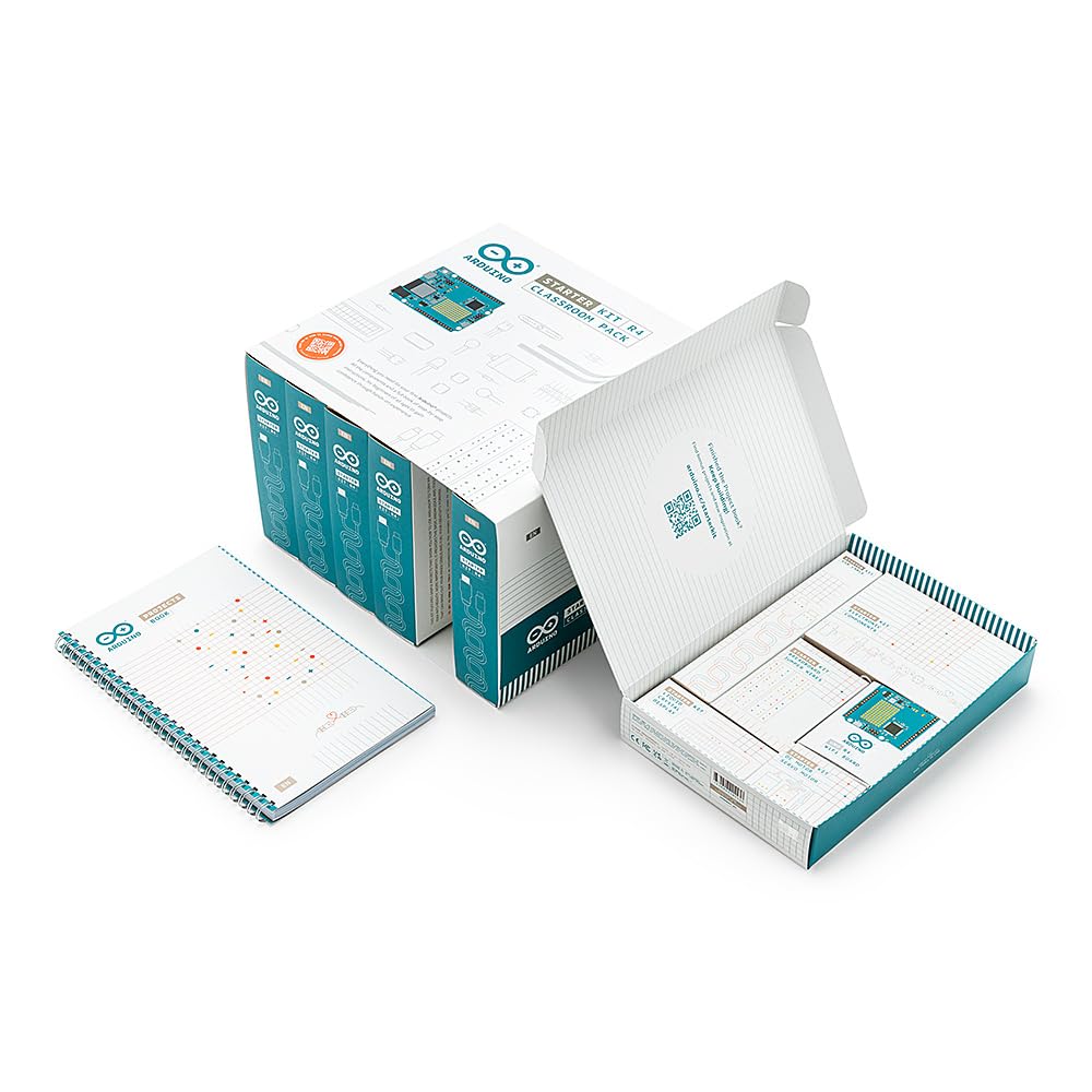 Arduino Kit de Inicio R4 [K000007_R4] - Aprende electrónica y codificación con la Placa WiFi UNO R4, 13 proyectos guiados en un Libro Impreso + recursos crecientes en línea, Oficial