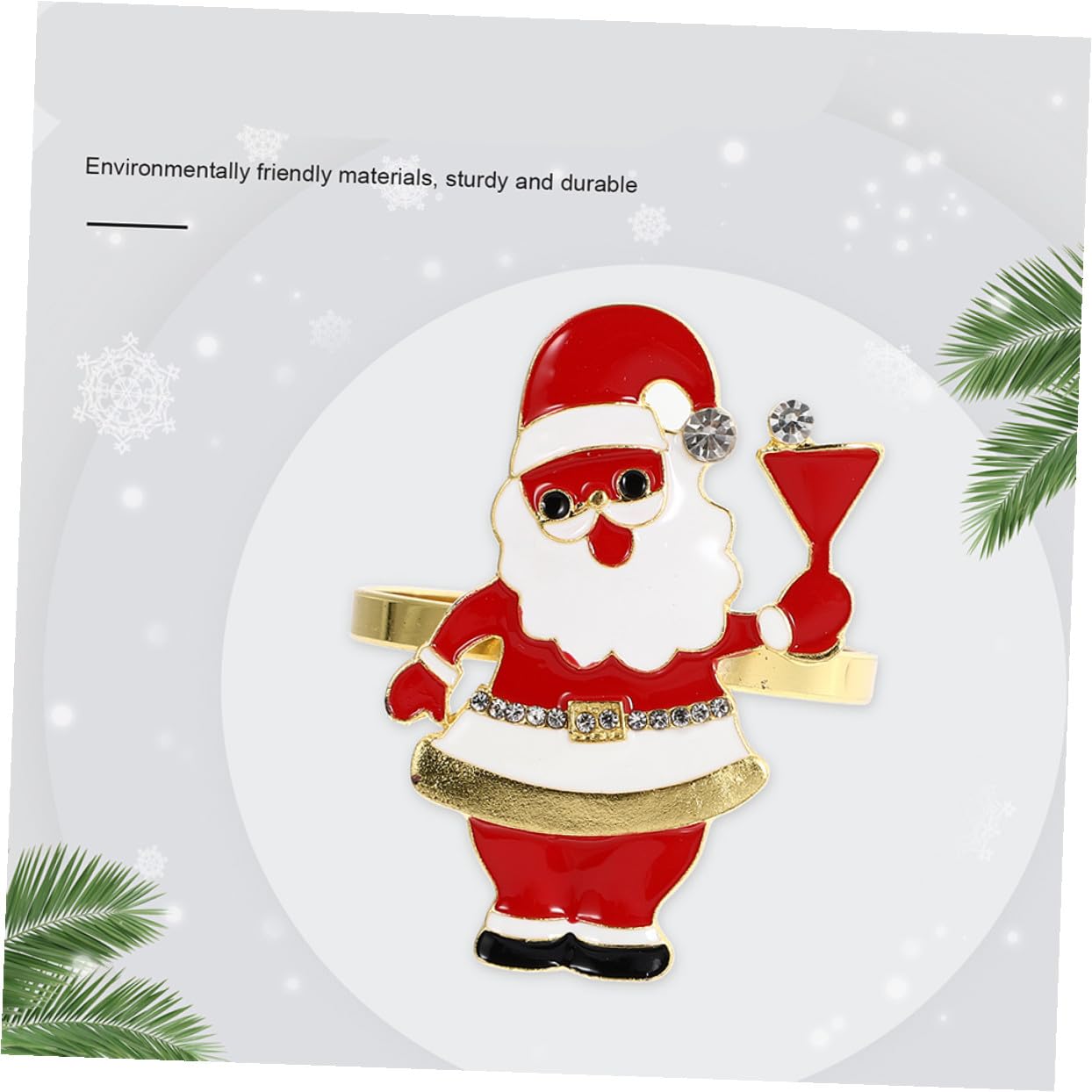 OUNONA 12stücke Weihnachtsmann Napkin Ringe Festliche Tischdekoration Für Hochzeiten Partys Und Feiern Robuste Und Langlebige Serviettenhalter Aus Hochwertigem Material