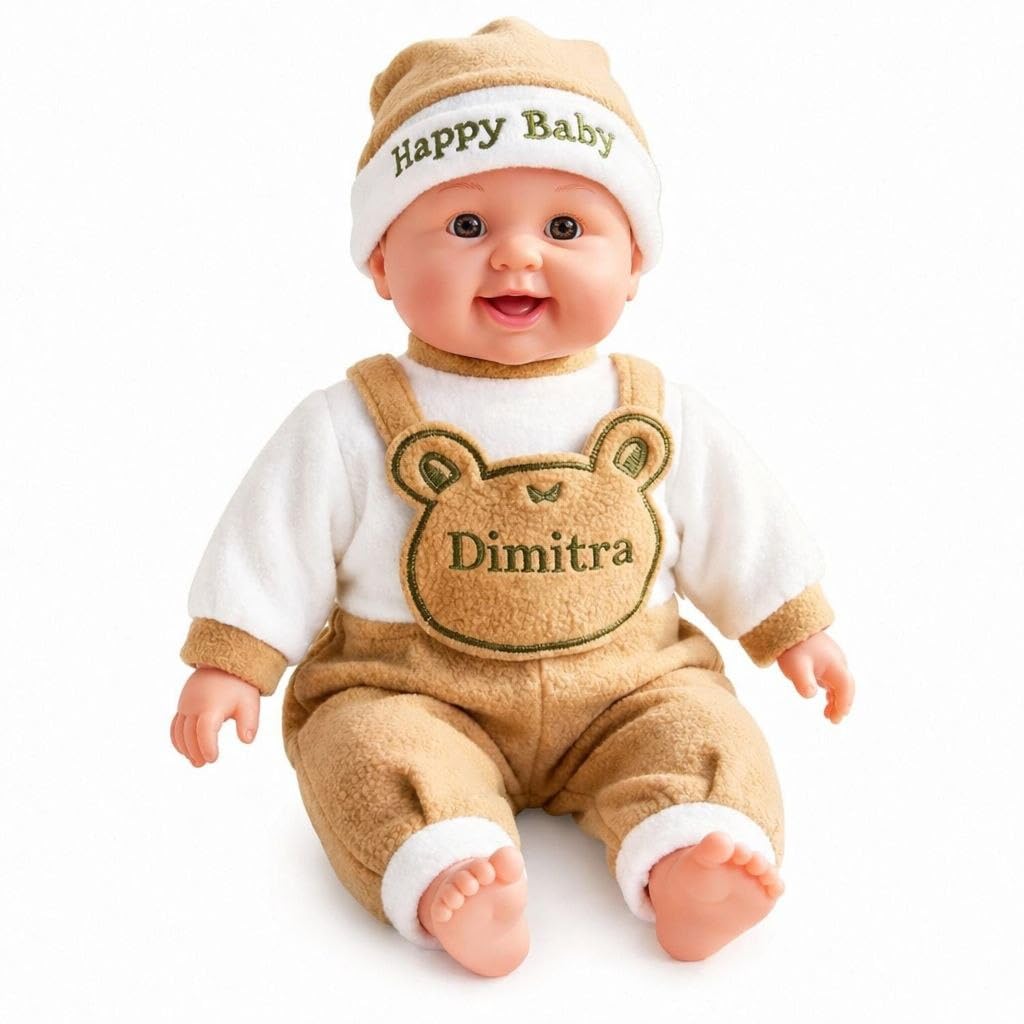 Dimitra 43cm Cute Baby Boy Musical Talking Doll Multicolor | Soft Plush Toy with Touch Sensor | Singing Interactive Baby Doll for Kids Boys & Girls (Cloth Colour as per Stock)-image-44