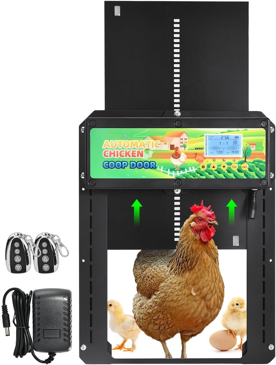 Automatic Chicken Coop Door,Sturdy Full Aluminum Door with