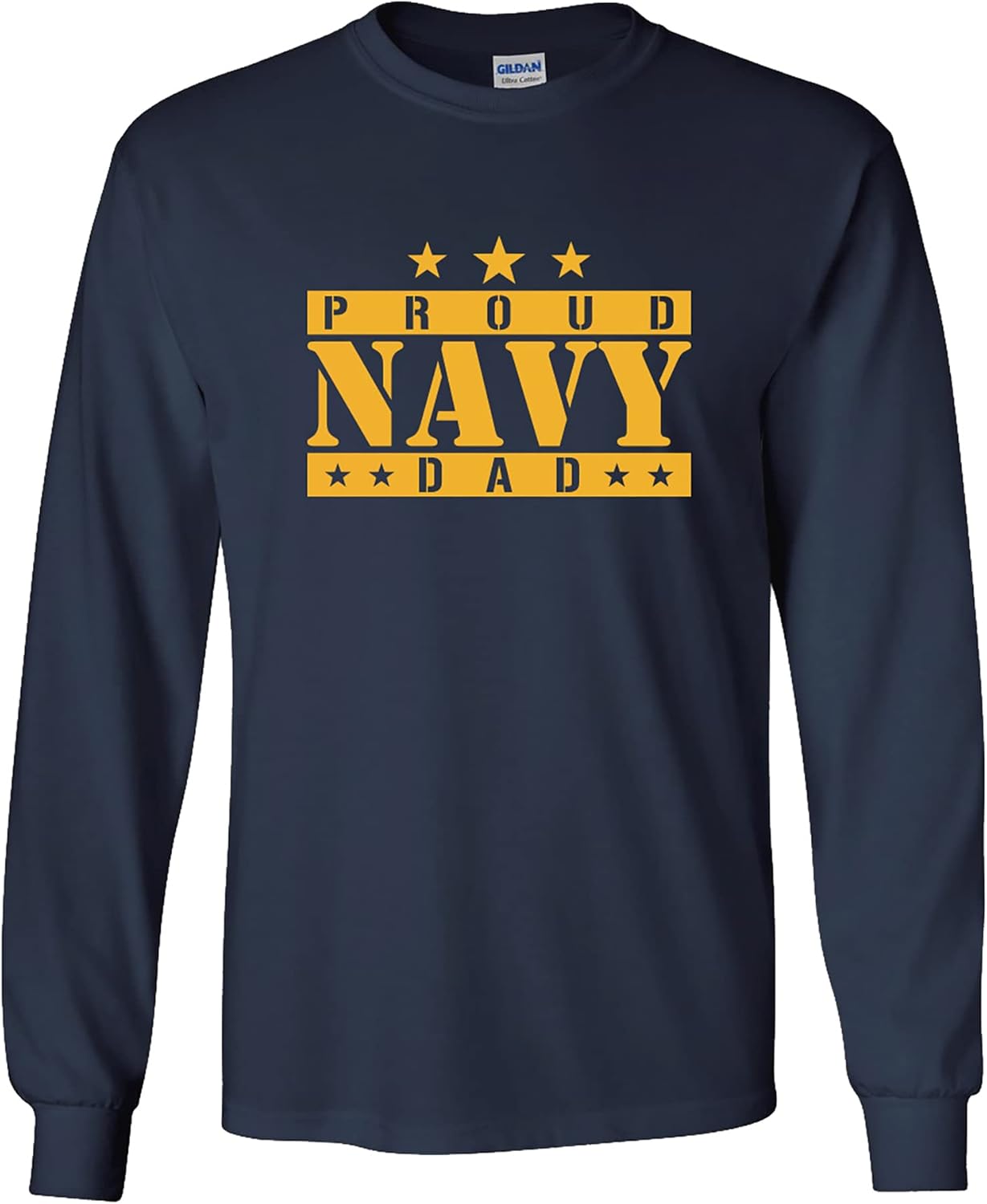 Proud Navy Dad Long Sleeve T-Shirt in Navy