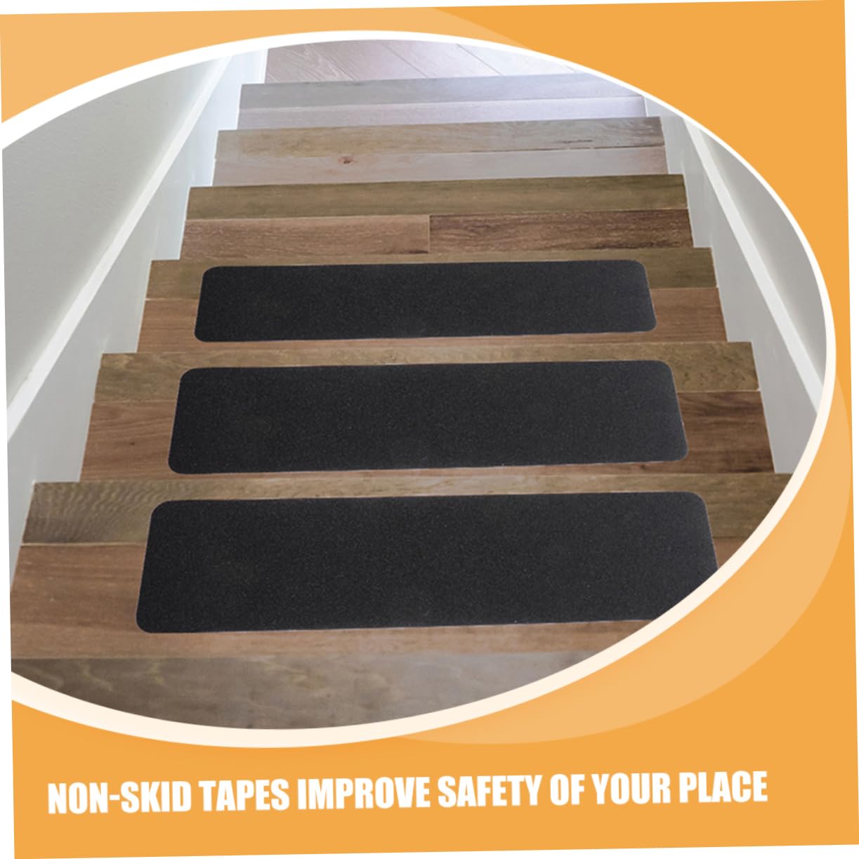8 Piezas Cinta Antideslizante PVC para Escaleras Tiras de Seguridad para Interiores y Exteriores Prevención de Caídas para Superficies