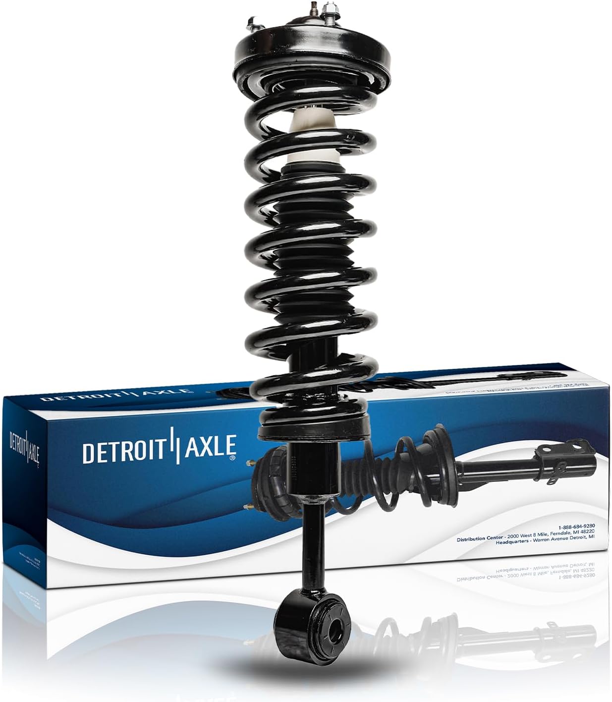 Detroit Axle - 4WD Front Strut for 2004-2008 Ford F-150 Lincoln Mark Mark LT, Complete Strut w/Coil Spring Assembly 2005 2006 2007 Replacement