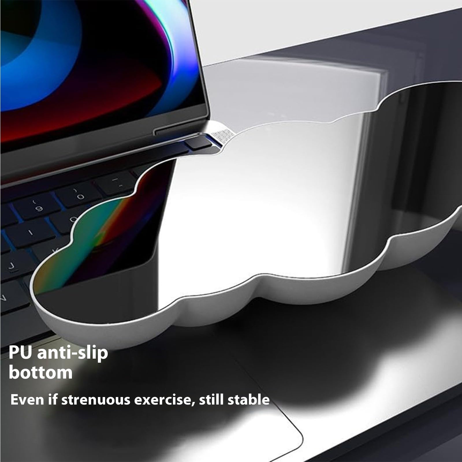 3. Atmungsaktive Silikon-Handgelenkauflage mit Gel-infundiertem Memory-Schaum, ergonomische Tastatur für Computertisch, Büro, Gaming-Zubehör, ergonomisches Handgelenkpolster für Büro