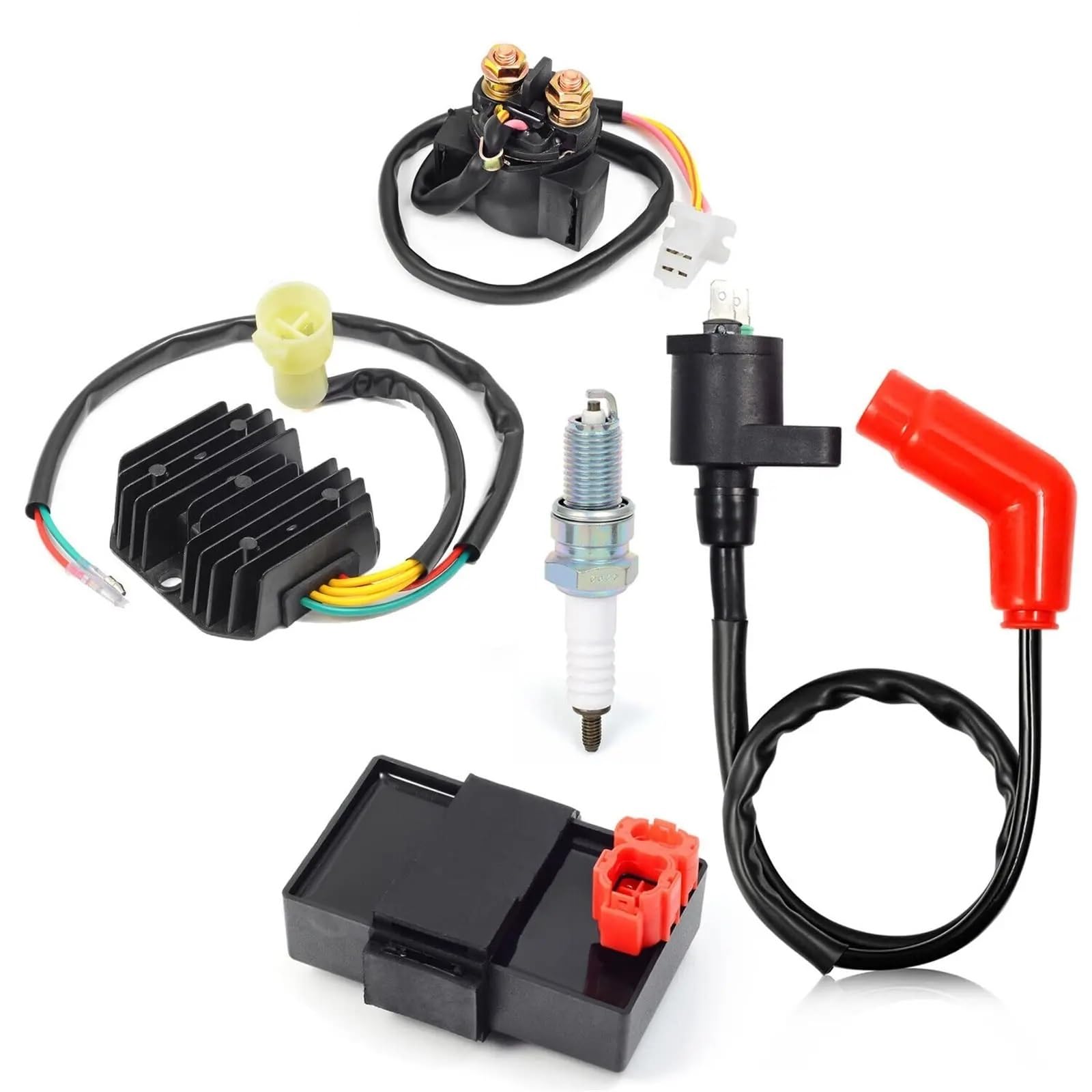 Bobina Di Accensione Moto Per FourTrax 300 TRX300 TRX300FW 1994 1995 1996 1997 30410-HM5-505 CDI BOX Bobina Di Accensione Regolatore Di Tensione Raddrizzatore Kit Relè Bobina d'Accensione Moto
