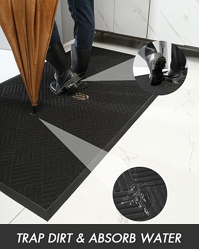 Miniatura 56 de MontVoo - Tapete para puerta de entrada exterior, exterior, interior, para entrada, tapete de bienvenida, tapete de entrada con parte trasera