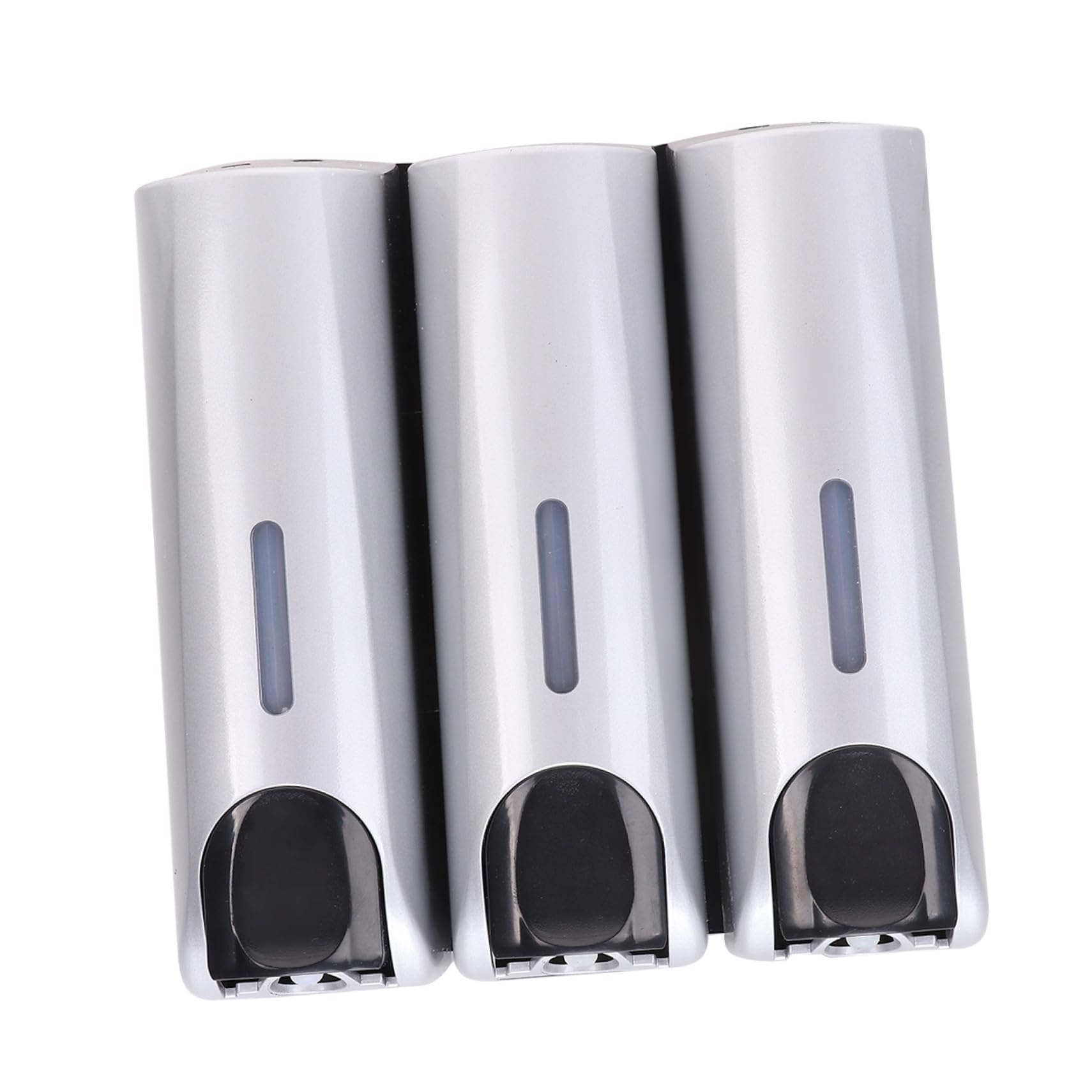 Dispenser Bagno per Doccia a Tre Scomparti in Metallo e Plastica Argento | Shampoo e Lozione, Casa, Facile da Installare e Pulire, Leggero, Supporto a Parete