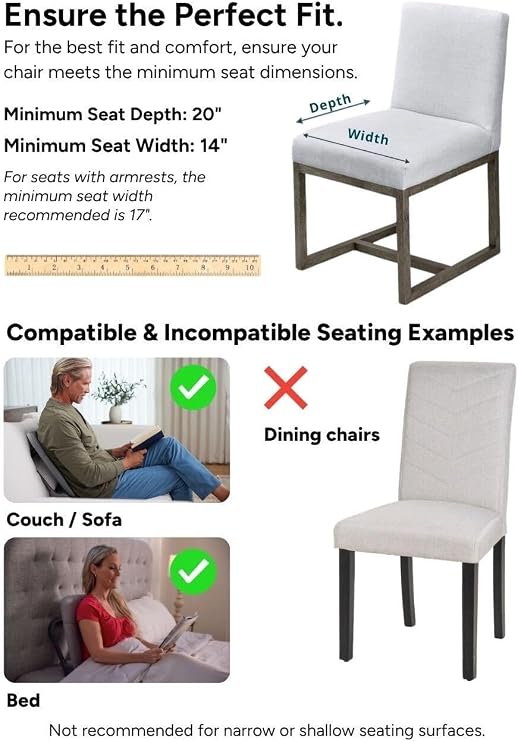 READY ROCKER Ultra| Adjustable Ergonomic Portable Rocker | Back Pain Relief & Relaxation | Back & Lumbar Support for Chair | Lightweight & Portable | 4.0 Model (Slate)