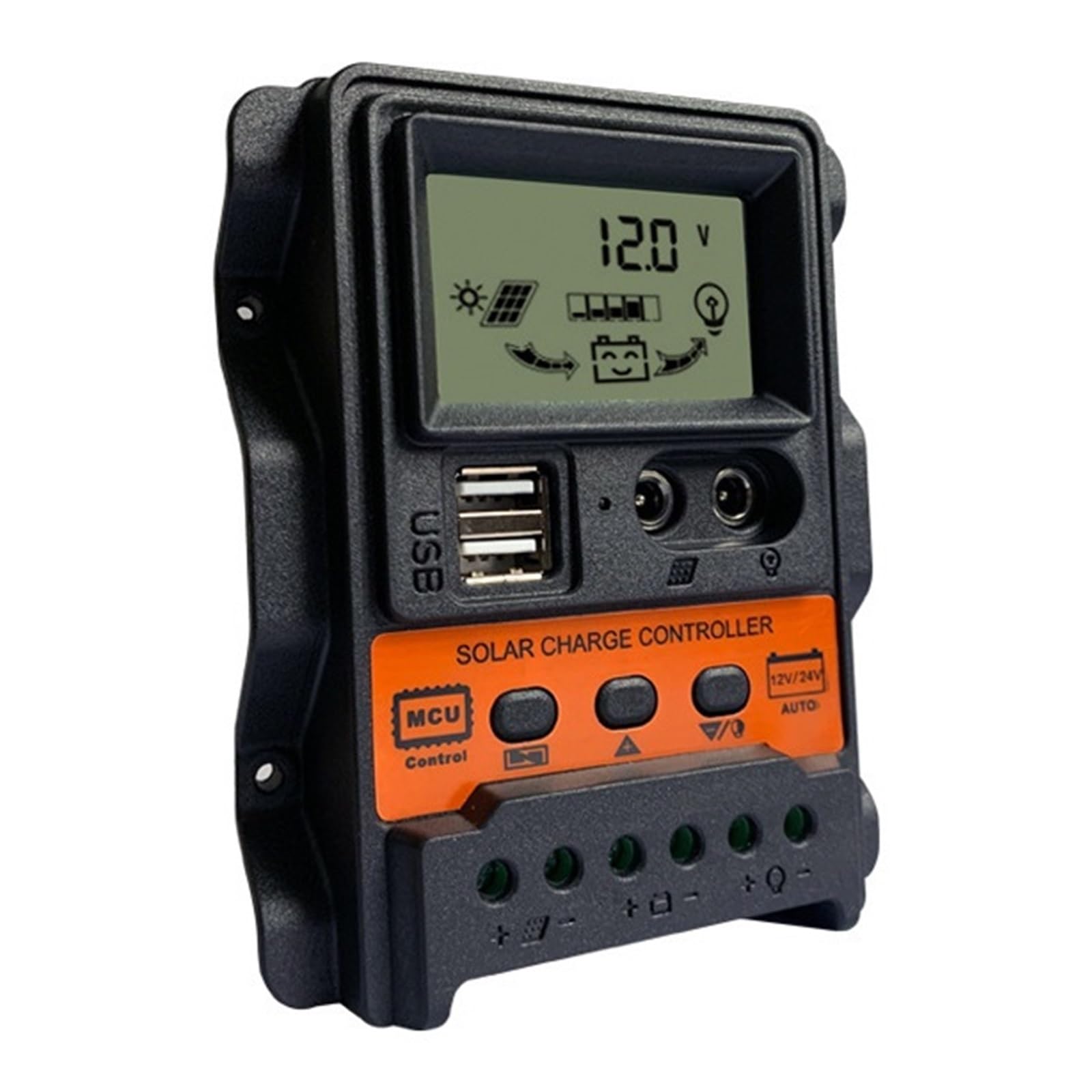 Controlador Solar 10A 20A 30A 12V 24V PWM, Regulador De Batería Panel , Carga For Gel Sellada AGM Plomo-ácido(30A)