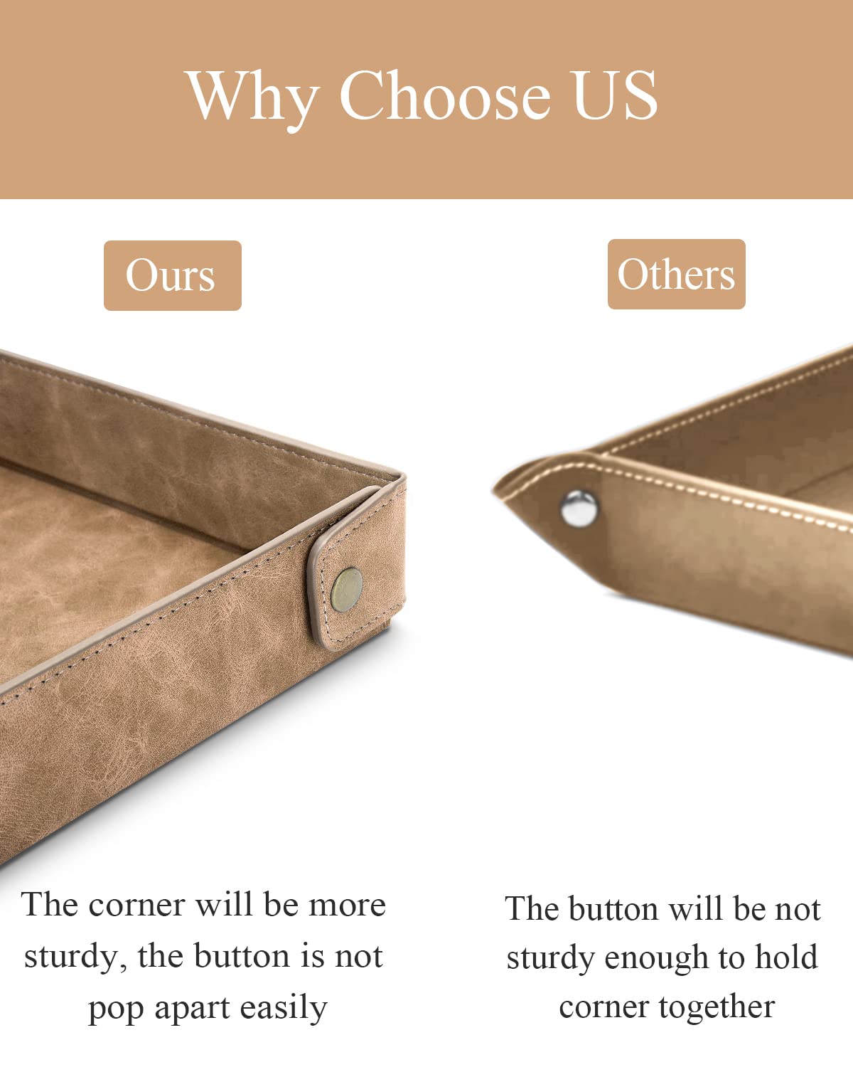 Amazon.co.jp: CASIRENA Faux Leather Valet Tray Organizer for Men -  Catch-All Tray, Entrance Table Key for Wallet, Watch, Coin Exchange, Phone,  ...