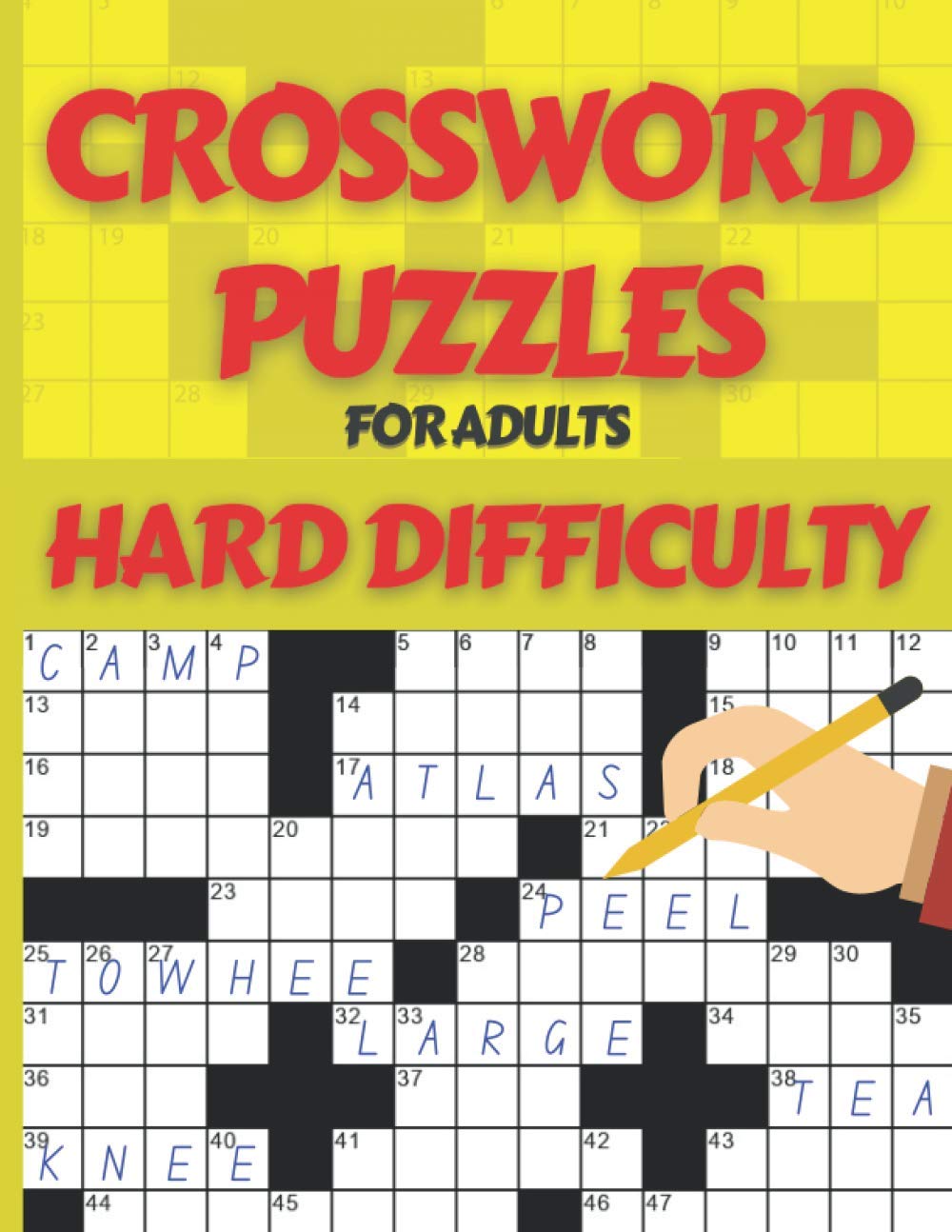 Crossword Puzzle Book for Adults Hard Difficulty: Challenge Your Brain with this LARGE-PRINT, Hard-Level Puzzles to Entertain Your Brain AND ... Puzzle Book, Cross Words Activity Puzzlebook