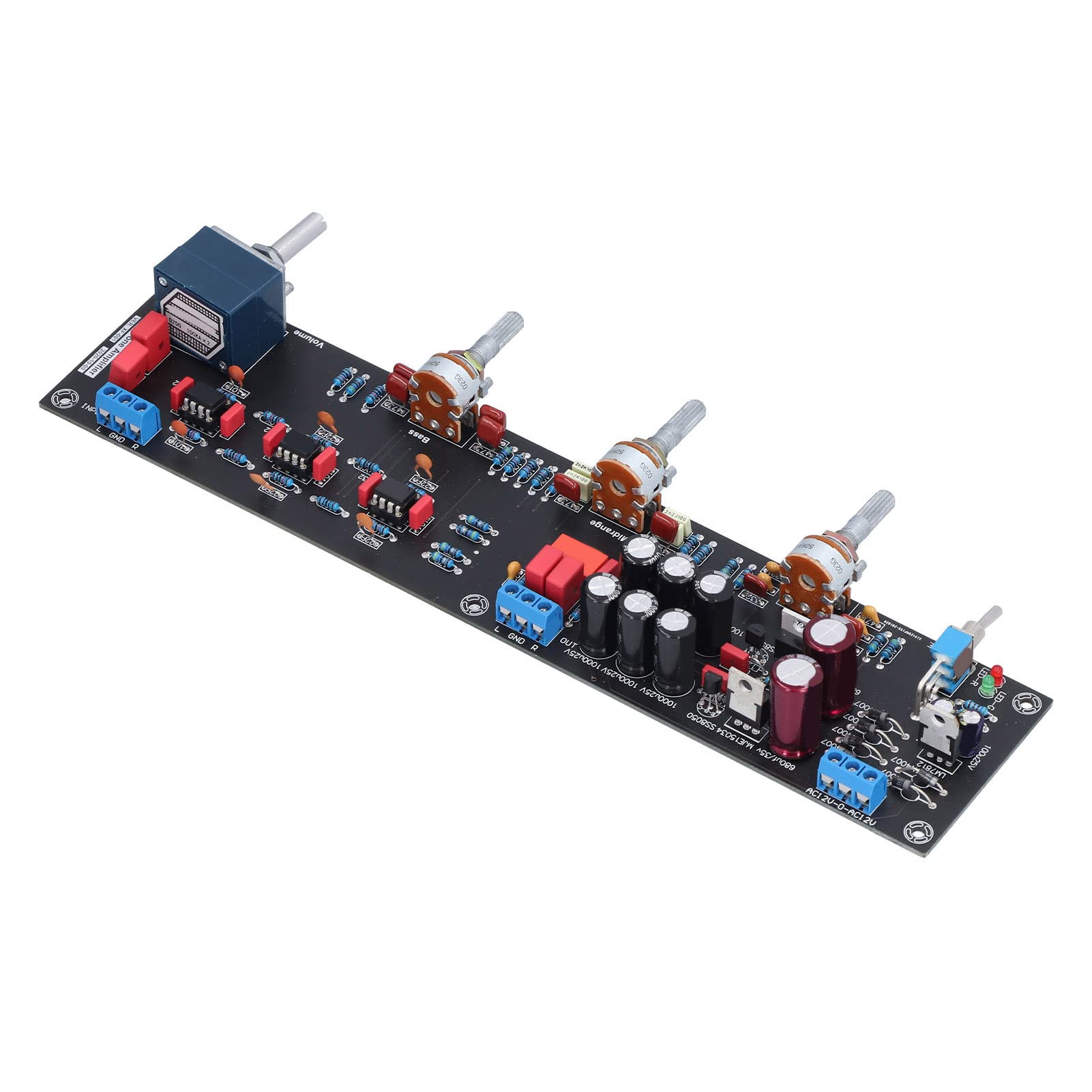 Tablica Dźwiękowa PCB Płyta Sterowania Dźwiękiem AC 12 V 18 V Czarny moduł Przedwzmacniacza z Kondensatorami i WIMA Dwustronna Płytka PCB 1,6 Mm i Dołączony Potencjometr dla Użytkowników Audio