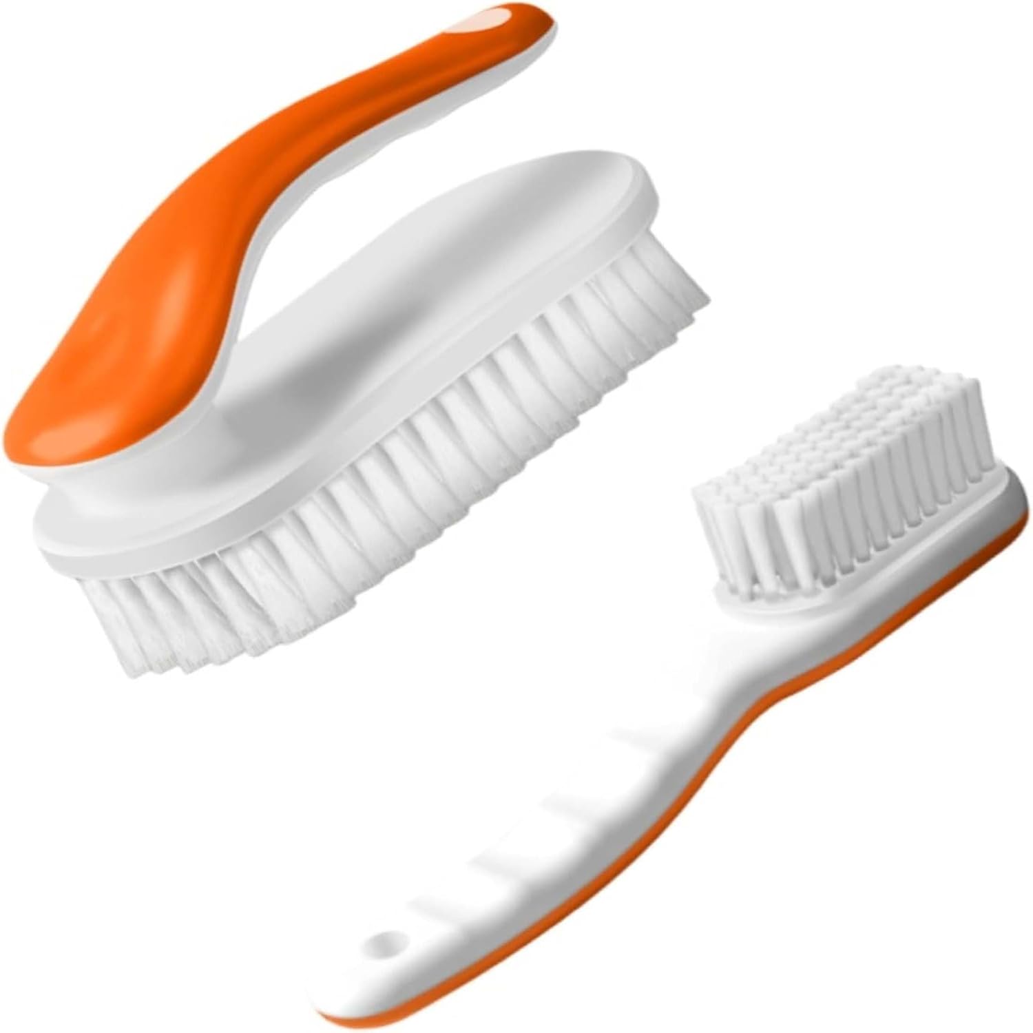 2 Pack Shoe & Laundry Cleaning Brush, Household Soft Bristle Scrubbing for Clothes,Bathroom Stains Removal,Ergonomics Grip Easy Hold