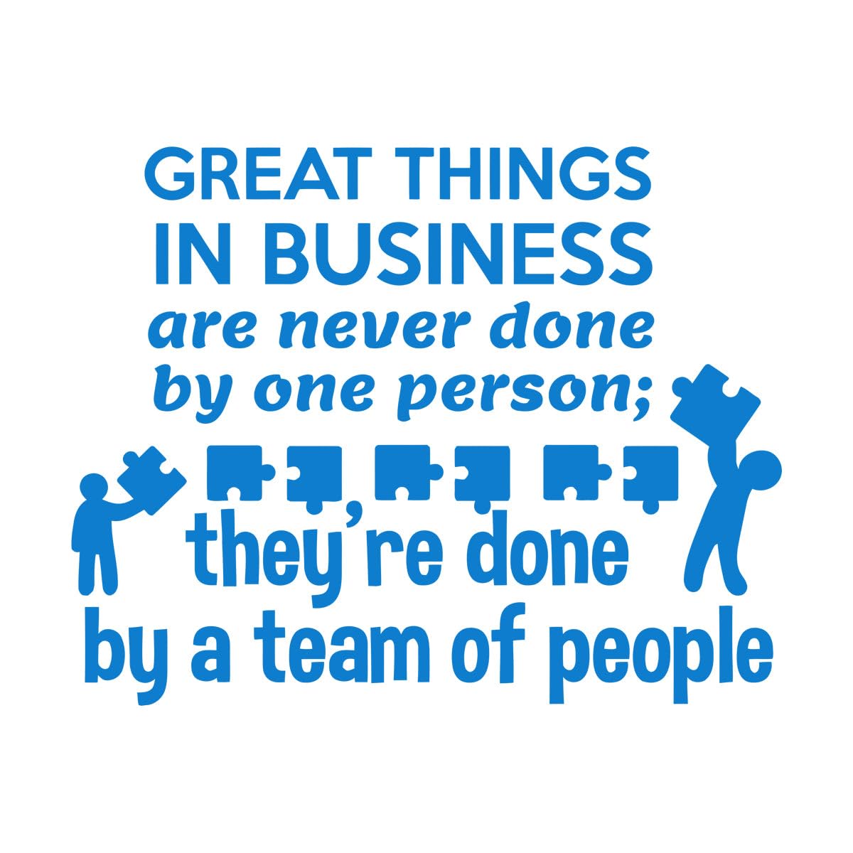 Teamwork Motivational Quote Wall Decal Office Decor Personalized Business Lettering Wall Sticker Teamwork Vinyl Art Decals Extra Large - 59x75cm โ image 1