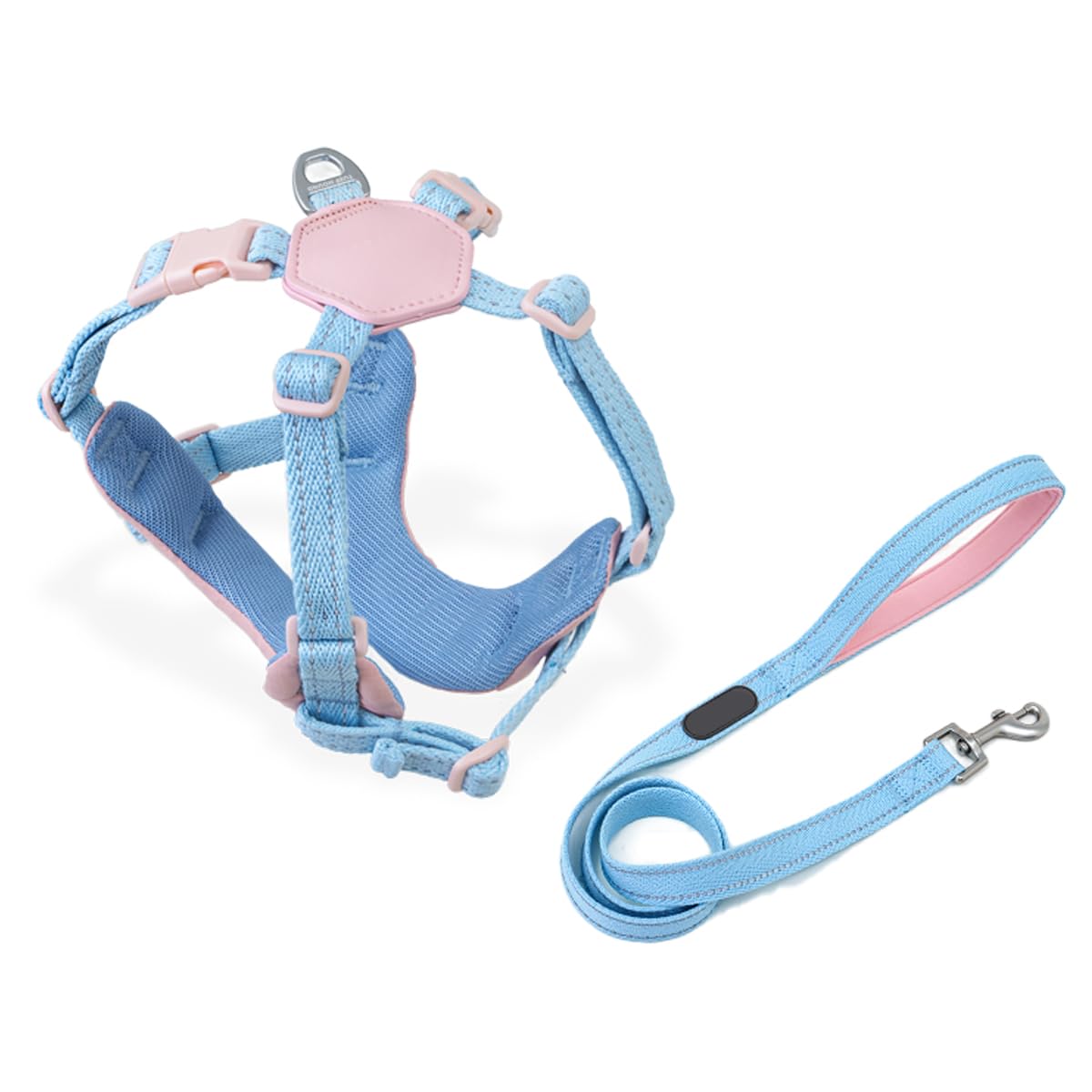 Dog Harness with Leash – No Pull Reflective Adjustable Vest Harness, Comfortable for Small Dogs, Pink, Size S — image 1