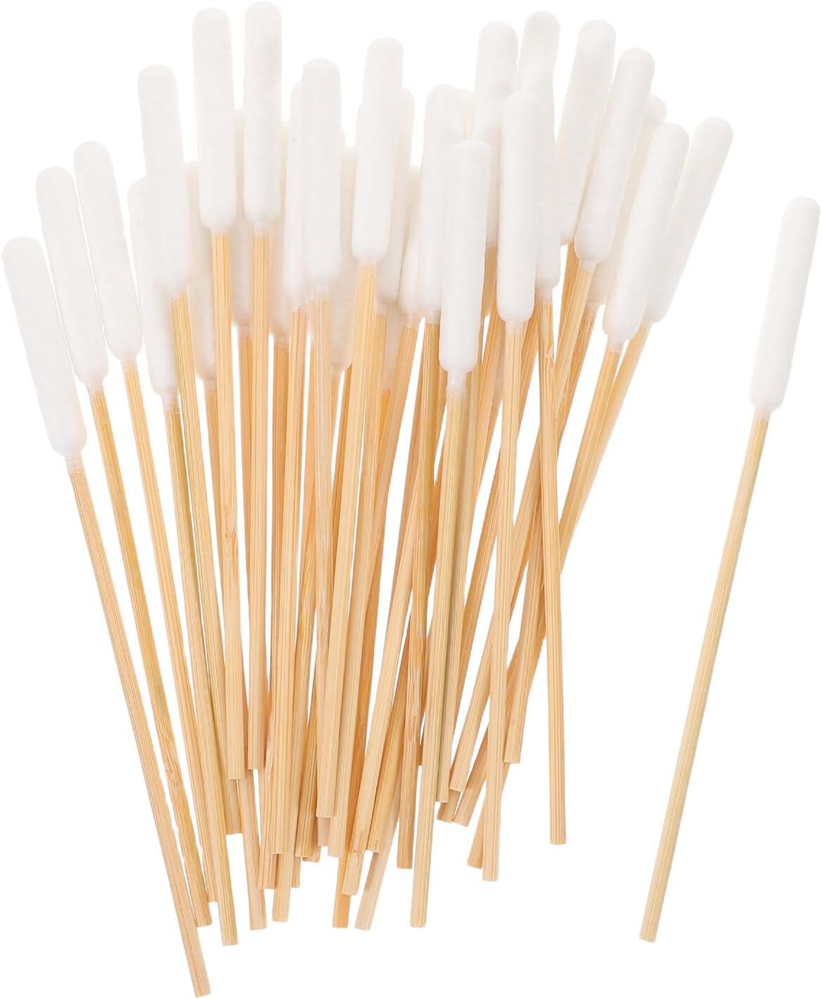 Pet Ear Cleaner Cotton Swabs 12cm Single-Head Absorbent Cotton Buds for Dog Cat Ear Cleaning and Grooming, 50pcs Pack, Suitable for Puppies and Kittens