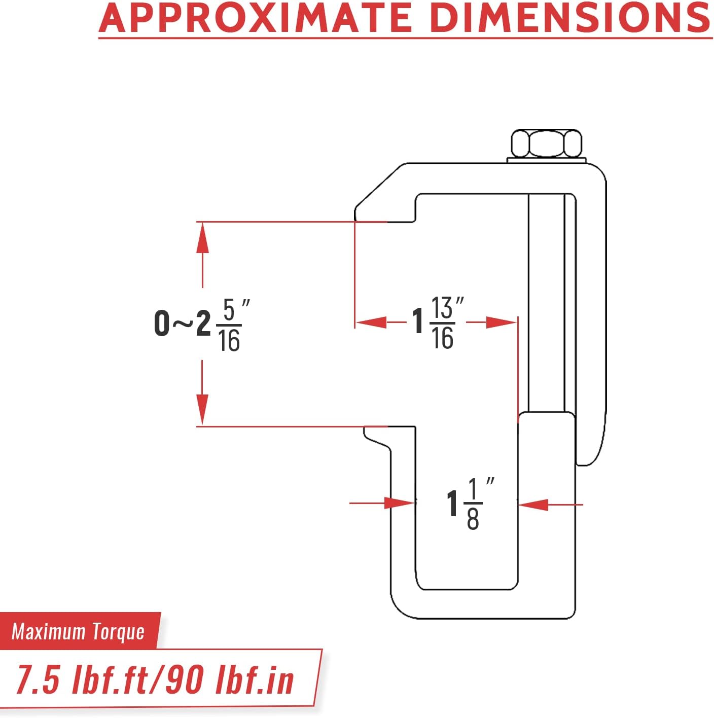 AA-Racks P-AC-05 Truck Cap/Camper Shell Mounting Clamp fit Chevy Silverado Sierra,Dodge Dakota Ram,Ford F150,Mitsubishi Raider,Nissan Titan,Toyota Tundra, Set of 4 - Black