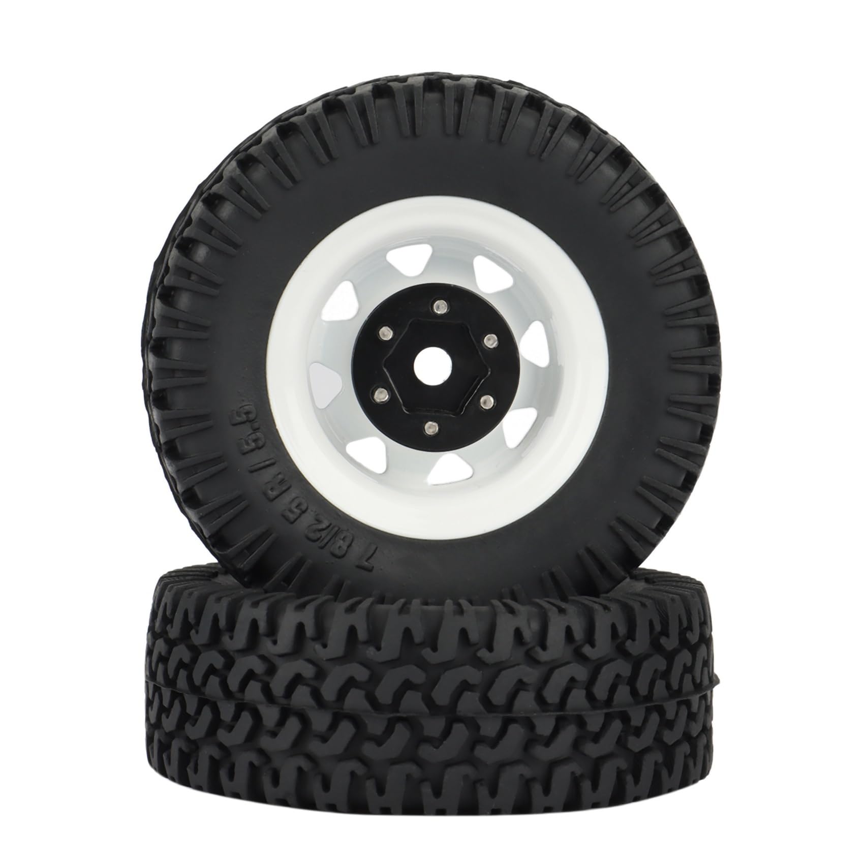 RC Pneus Jante Compatible avec Axial 90069 D90 TF2 pour Tamiya CC01 LC70 pour MST 1/10 RC Crawler Car Lot De 4 Pneus De Jante De Roue À pour Talon en Métal 1,55