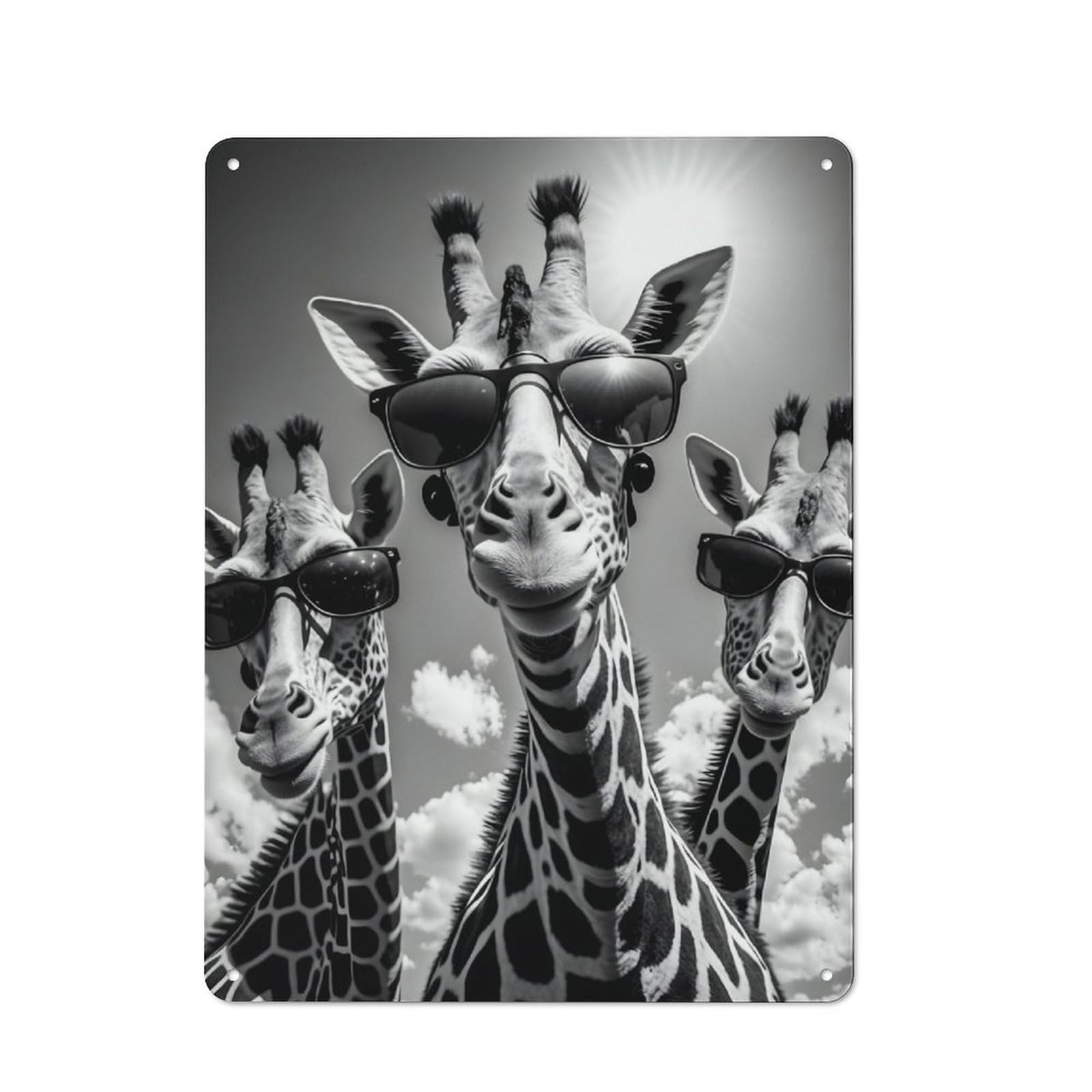 Junmoney Giraffe Rap Cover Retro Tin Sign 40X30cm For Bar Or Restaurant, For Collectors Of Retro Metal Wall Decor