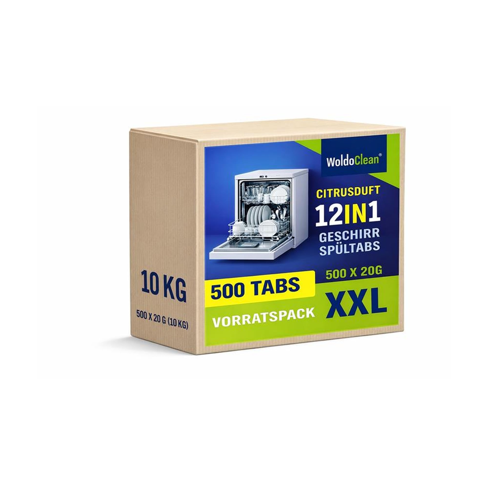WoldoClean 12in1 Spülmaschinentabs 500 Stück Großpackung Geschirrspültabs
