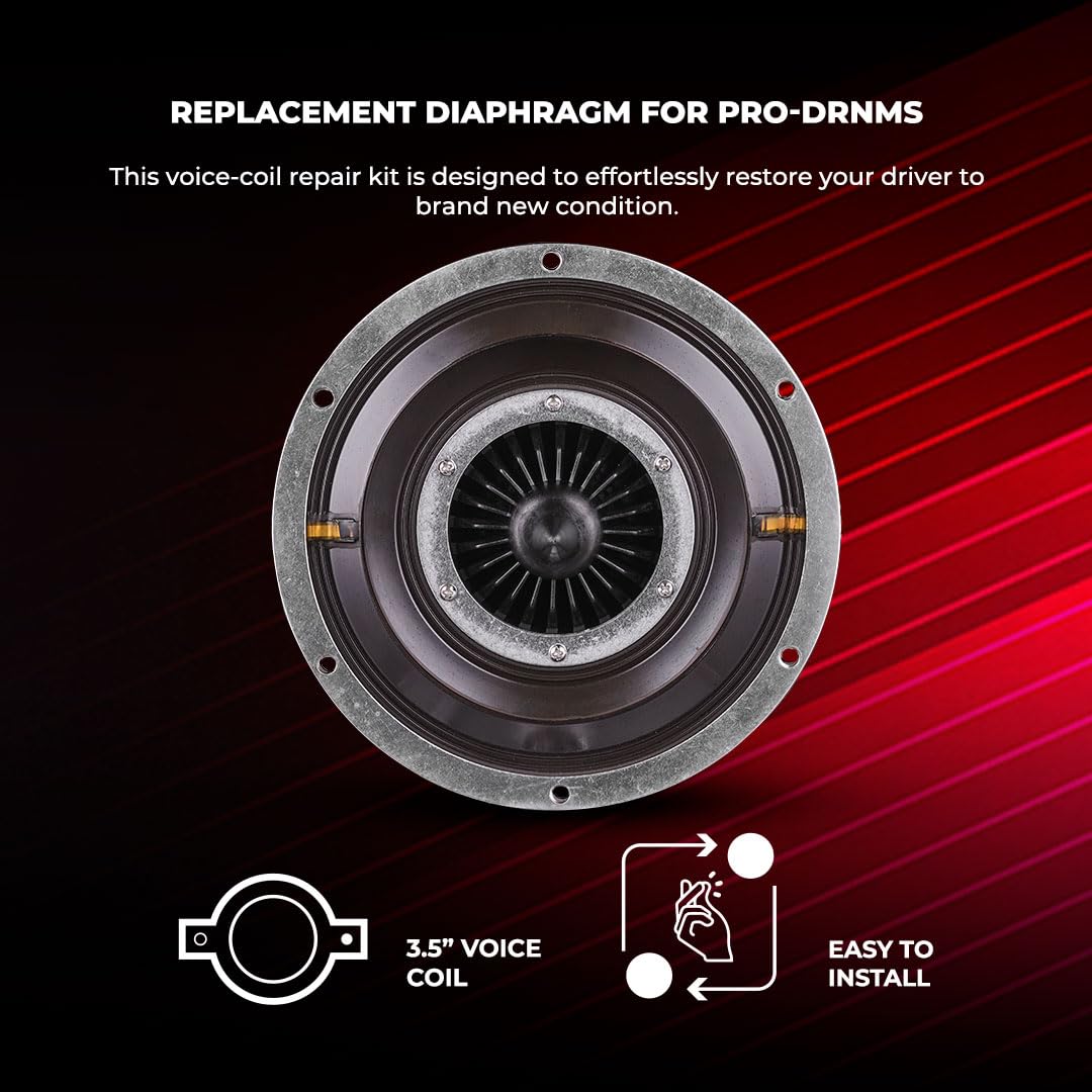 DS18 PRO-DRNMS-VC Replacement Diaphragm for PRO-DRNMS & Universal 8-ohm 3.5” Voice Coil Mid-Range Compression Driver