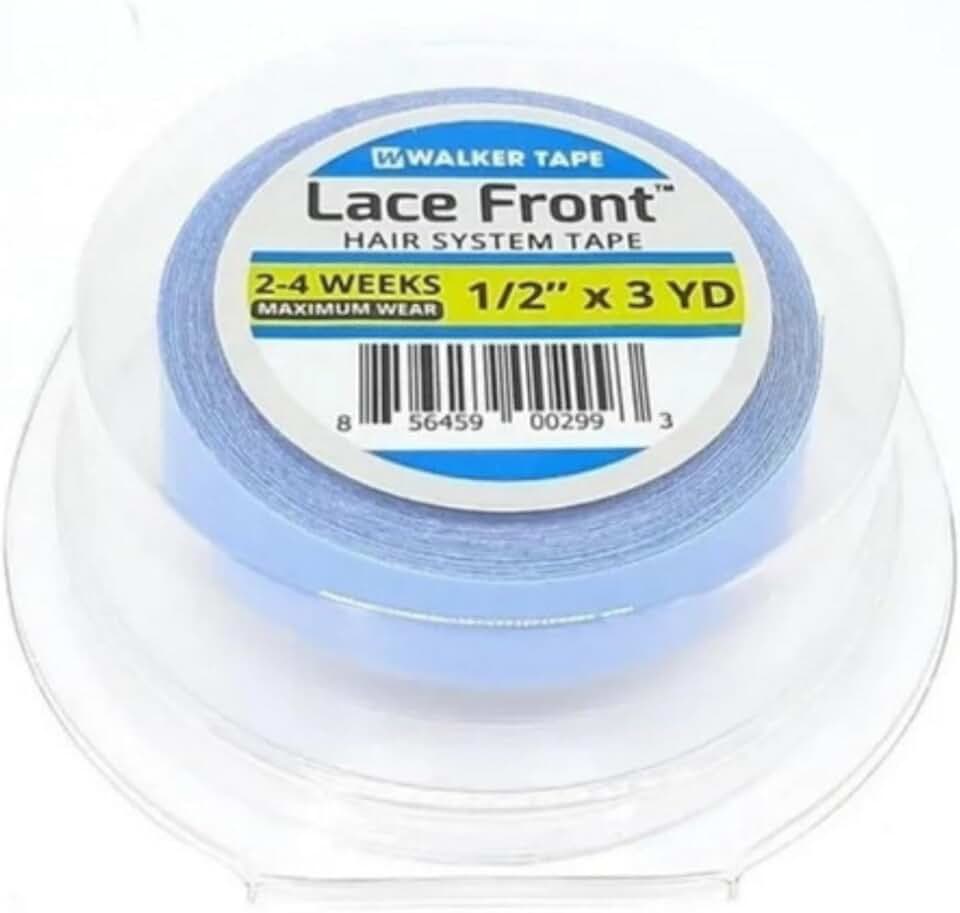 WalkerTape Fita Adesiva para Lace Front – Ultra Forte, 3 metros X1,27cm, Hipoalergênica, Resistente à Água, Fácil de Aplicar – Ideal para Perucas, Próteses Capilares e Mega Hair