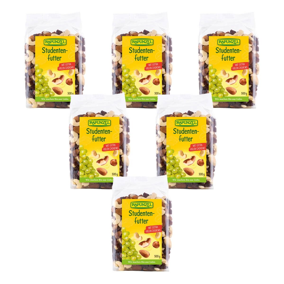 Rapunzel - Studentenfutter - 0,5 kg - 6er Pack