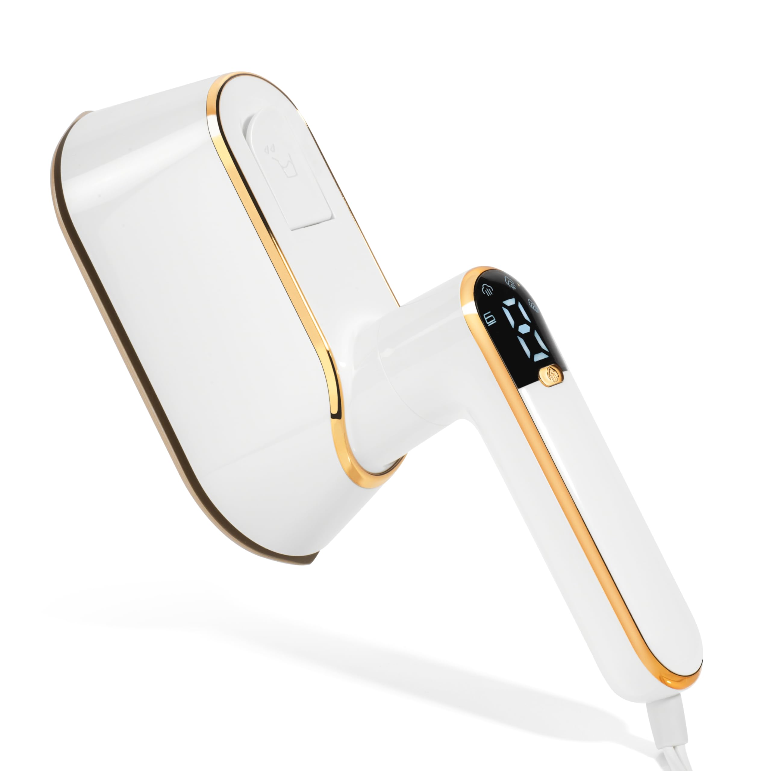 Mr Wrinkle Portable Mini Travel Steamer with LCD Screen Display - 1200W Powerful Handheld Clothing Iron for Travel, Home, Dorm