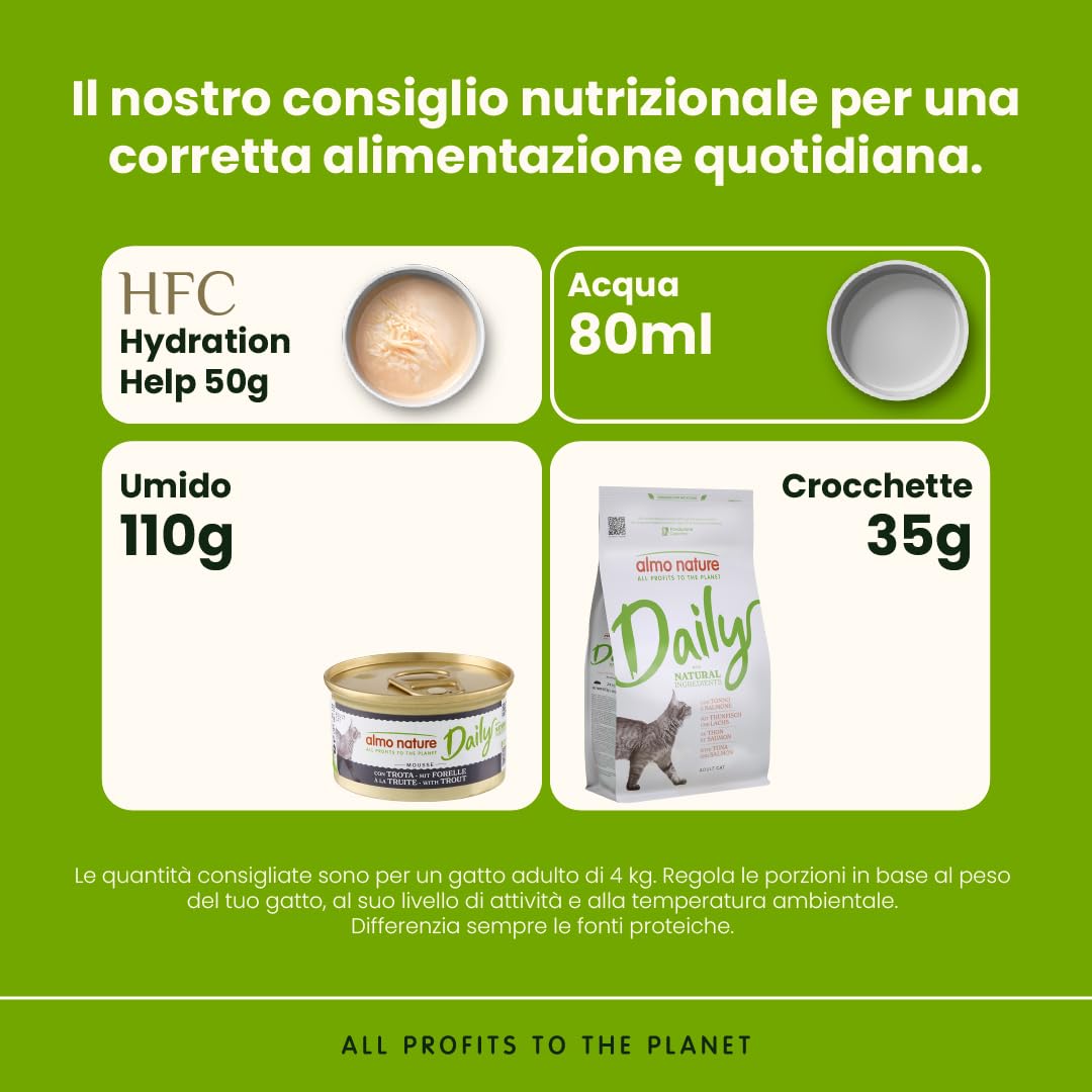 Almo Nature Daily - Nassfutter für Erwachsene Katzen - Mousse - Forelle - 85 g, Packung mit 24 (Packung mit 2)