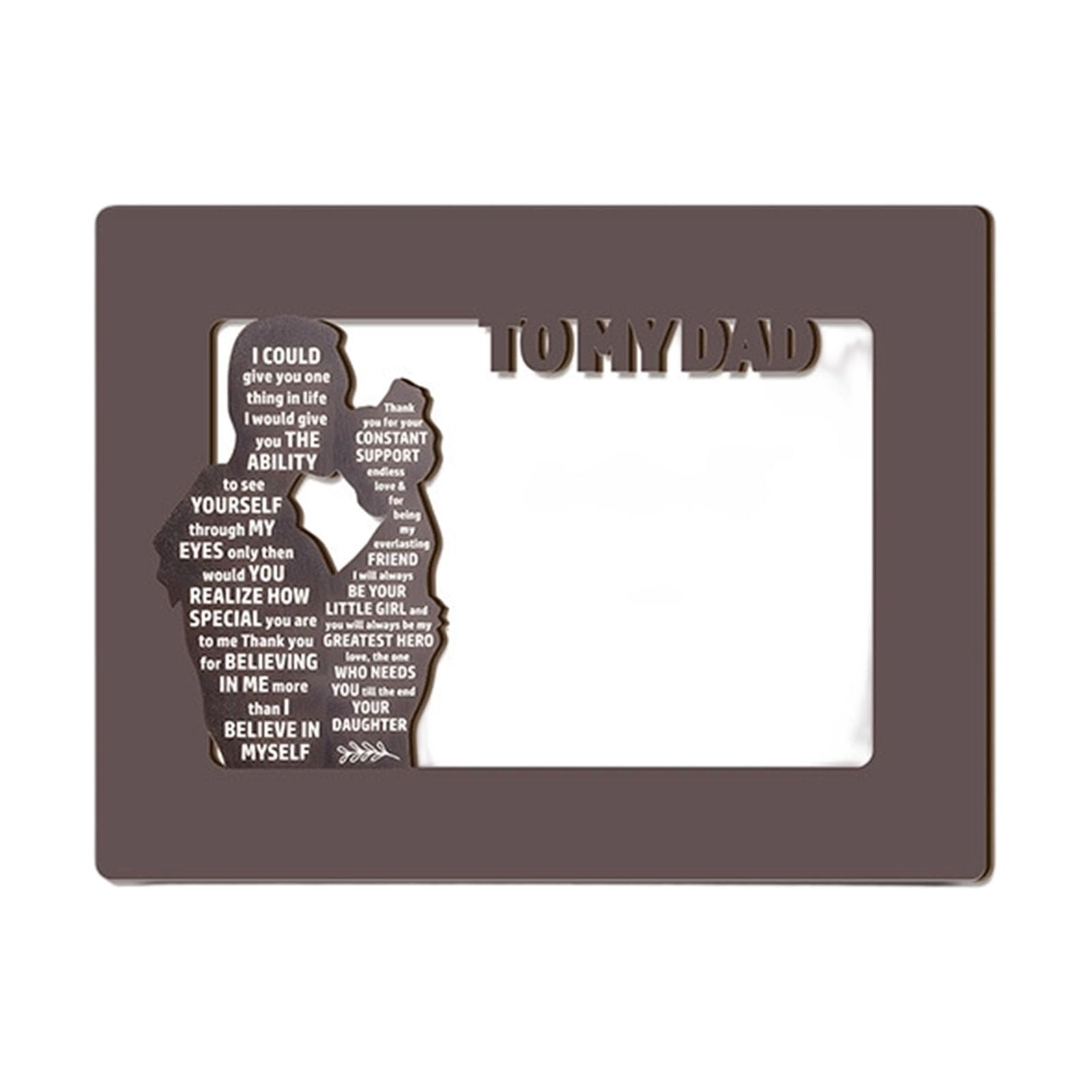 Buxuaaaa Farmhouse Wood Engraved Frame Mother/Father Day From Warming Words Mother/Father Day Picture Frames