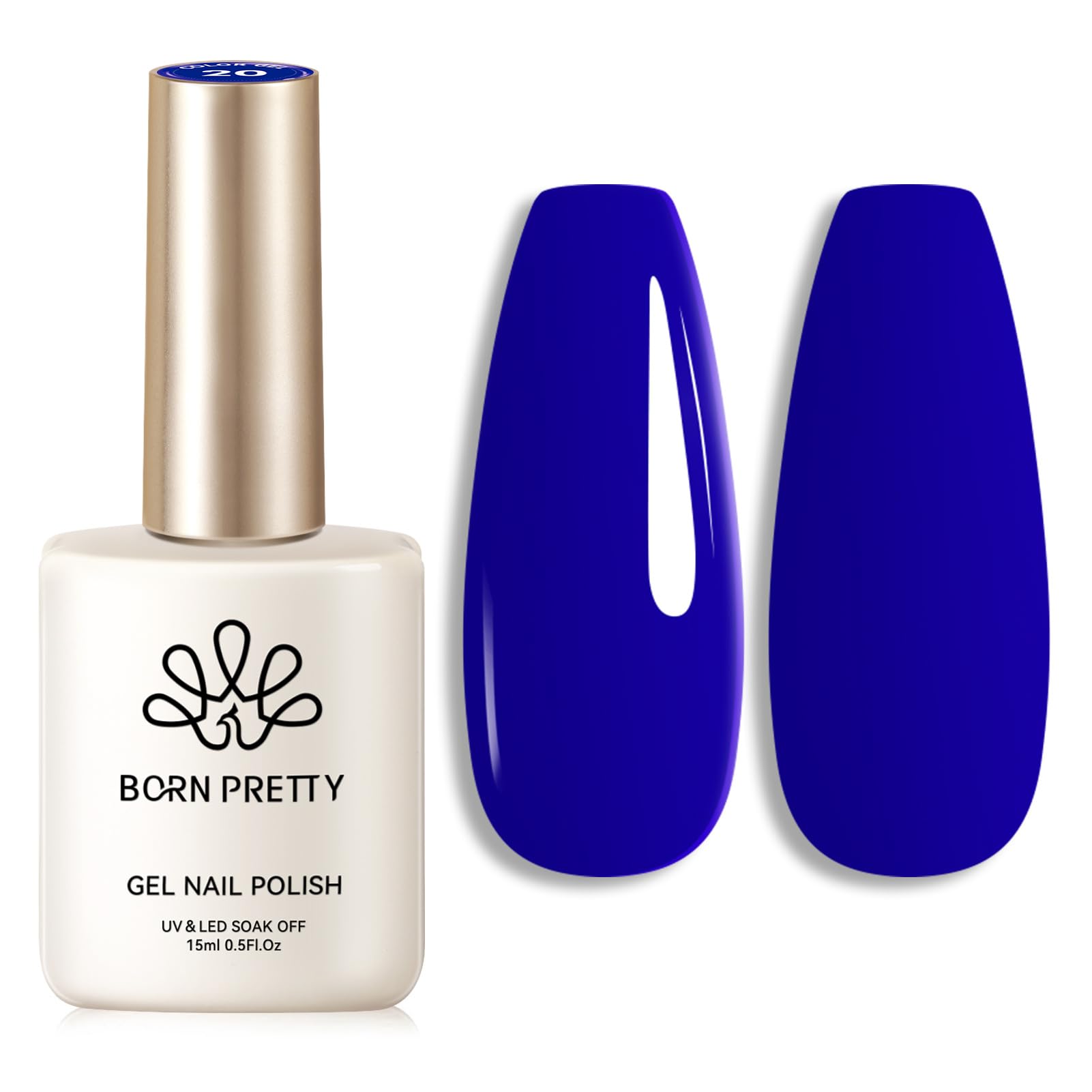Born Pretty Blue Gel Nail Polish Royal Blue Color Gel Polish Nail Art Design Manicure Salon DIY Home Gift 15ml