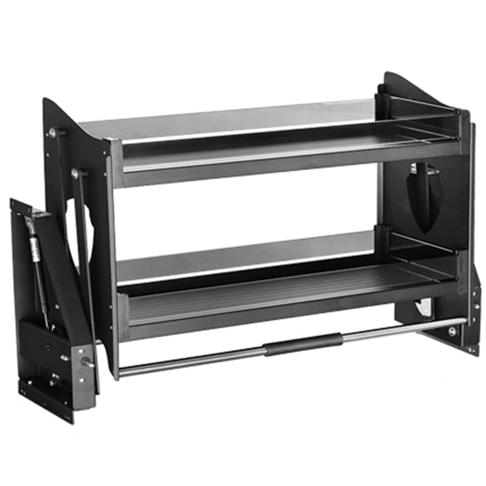 Scaffale da cucina espandibile a 2 ripiani, resistente, scaffale pieghevole per spezie, capacità di carico 15 kg, dimensioni: 56 x 27 x 52 cm