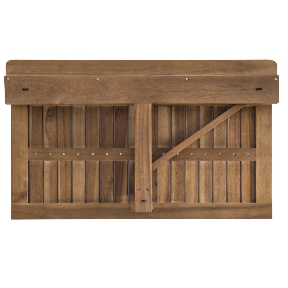Tavolo Da Parete Pieghevole LOLAhome In Legno Acacia - 45x47x80 Cm Per Balcone E Giardino - Foto 11
