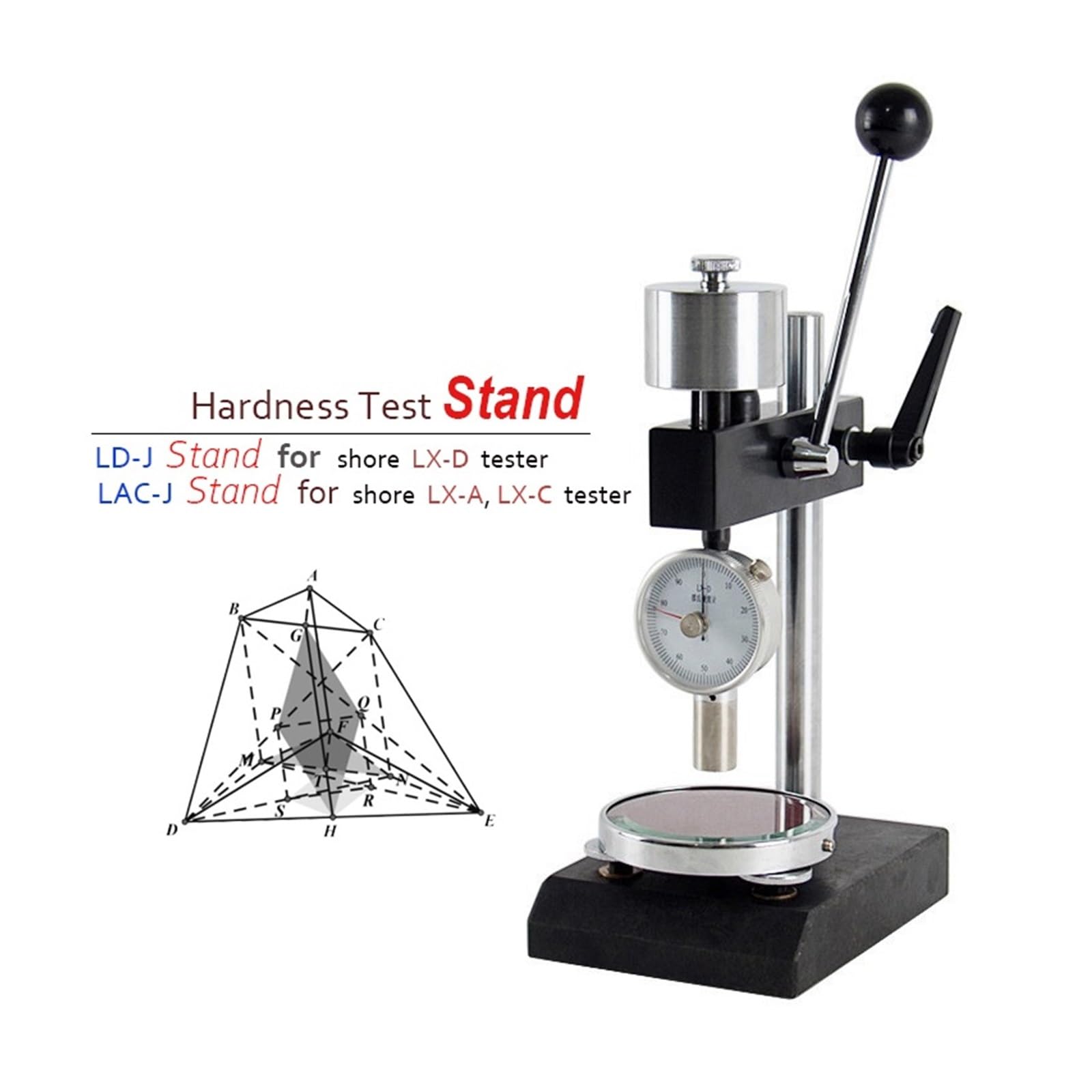 Härteprüfer, Härteprüfstand for Shore-ACD-Härte-Durometer-Ständer Schaumgummi-Kunststoff-Shore-Härteprüfer LD-J LAC-J Shore-Ständer,Hochpräzise Testergebnisse(Test stand for A C)