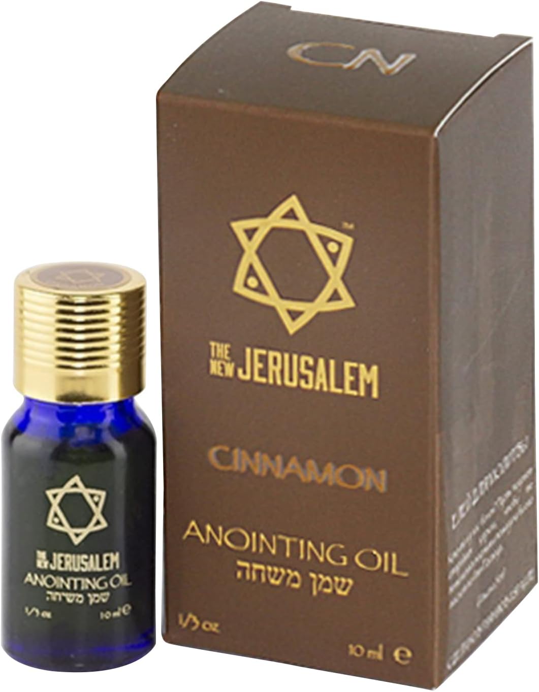 Premium Natural Anointing Oil 'Cinnamon' Made in Israel - Hand-Crafted with Pure Essential Oil & Extra Virgin Olive Oil - Bible Aromatic Oils for Spiritual Meditation, Ceremony - 10 ml