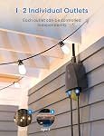 meross Outdoor Smart Plug Compatible with Apple HomeKit, Siri, Alexa, Google Assistant and SmartThings, Waterproof WiFi Outdoor Outlet, Remote & Voice Control, Timer, FCC and ETL Certified