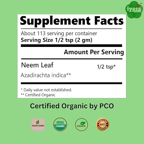 Miniatura 3 de Polvo orgánico de neem, hierba ayurveda certificada por USDA, promueve un cabello saludable, piel clara, bolsa resellable de pasta de dientes DIY de