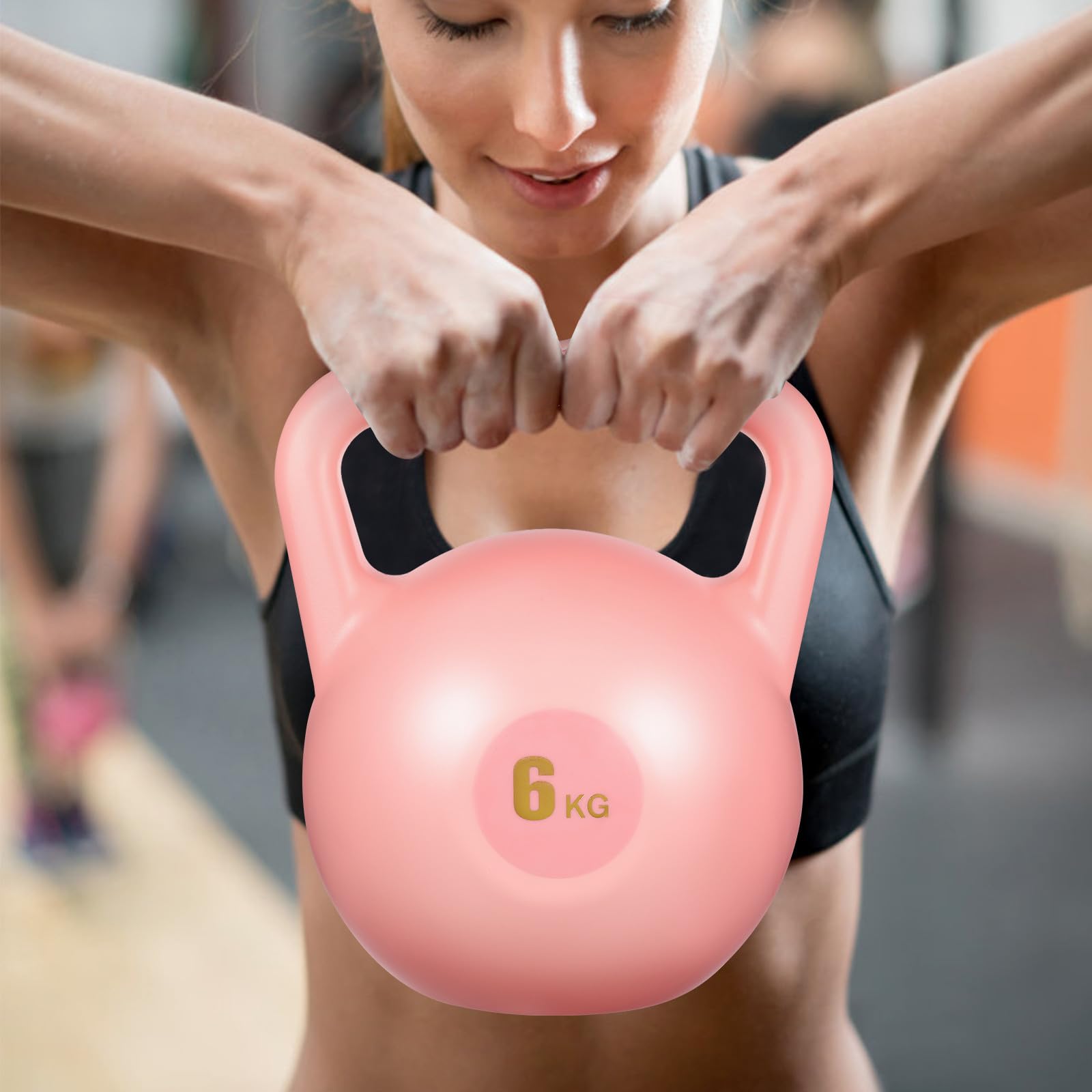 Healvian Wassergefüllte Kettlebell aus Robustem PE Material 6 kg Kompakte Größe für Heim und Unterwegs Krafttraining Trainingsgerät für Männer und Frauen