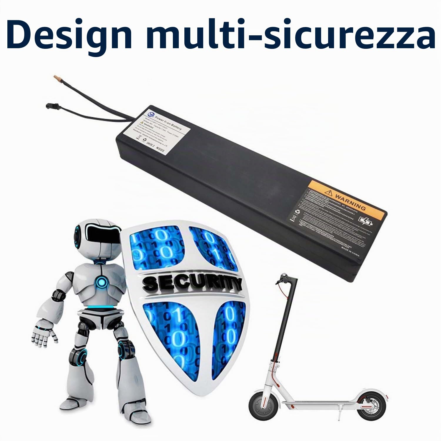 36V Batteria Scooter Elettrico 7.8AH/8.7AH Batteria per Scooter Accessori di Ricambio per Scooter Elettrici Batteria Integrata nel Monopattino