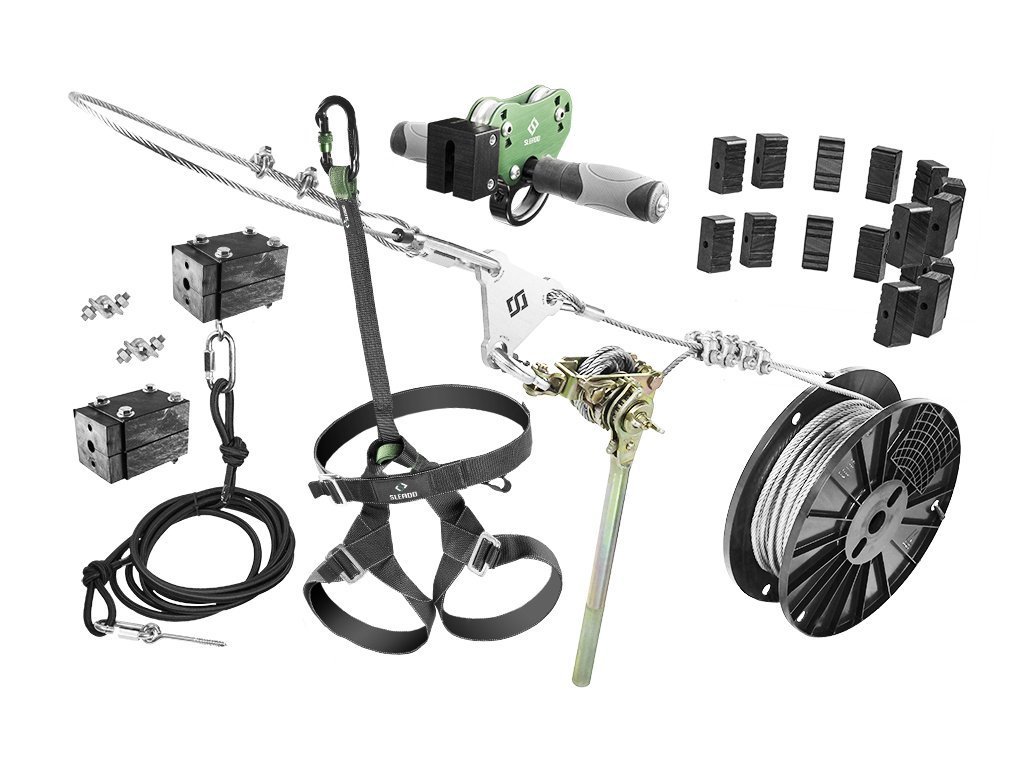 250' LX SLEADD Zip LINE KIT, Fast Easy Installation, Built in Tensioning, 10 Year Warranty